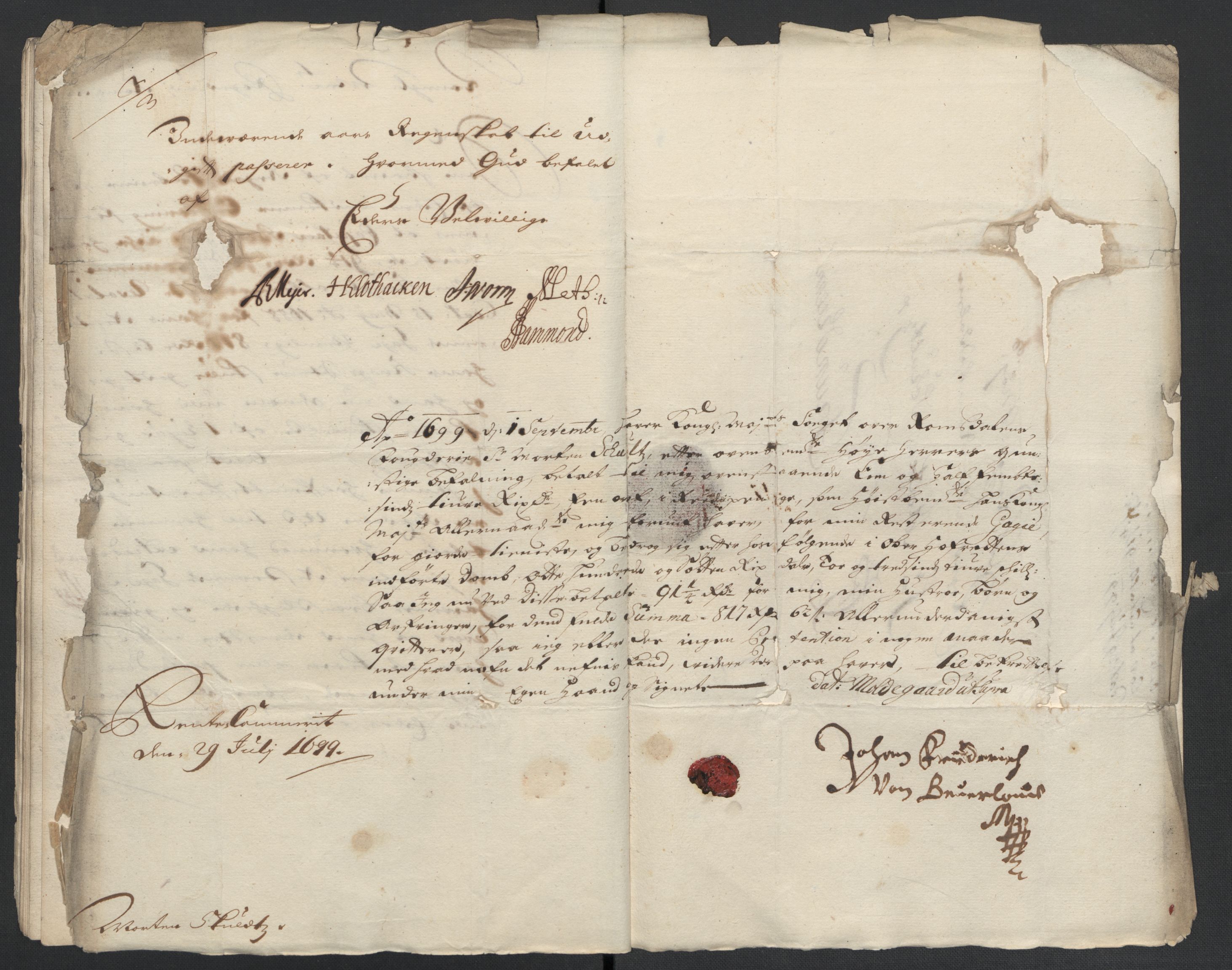 Rentekammeret inntil 1814, Reviderte regnskaper, Fogderegnskap, AV/RA-EA-4092/R55/L3654: Fogderegnskap Romsdal, 1699-1700, p. 202