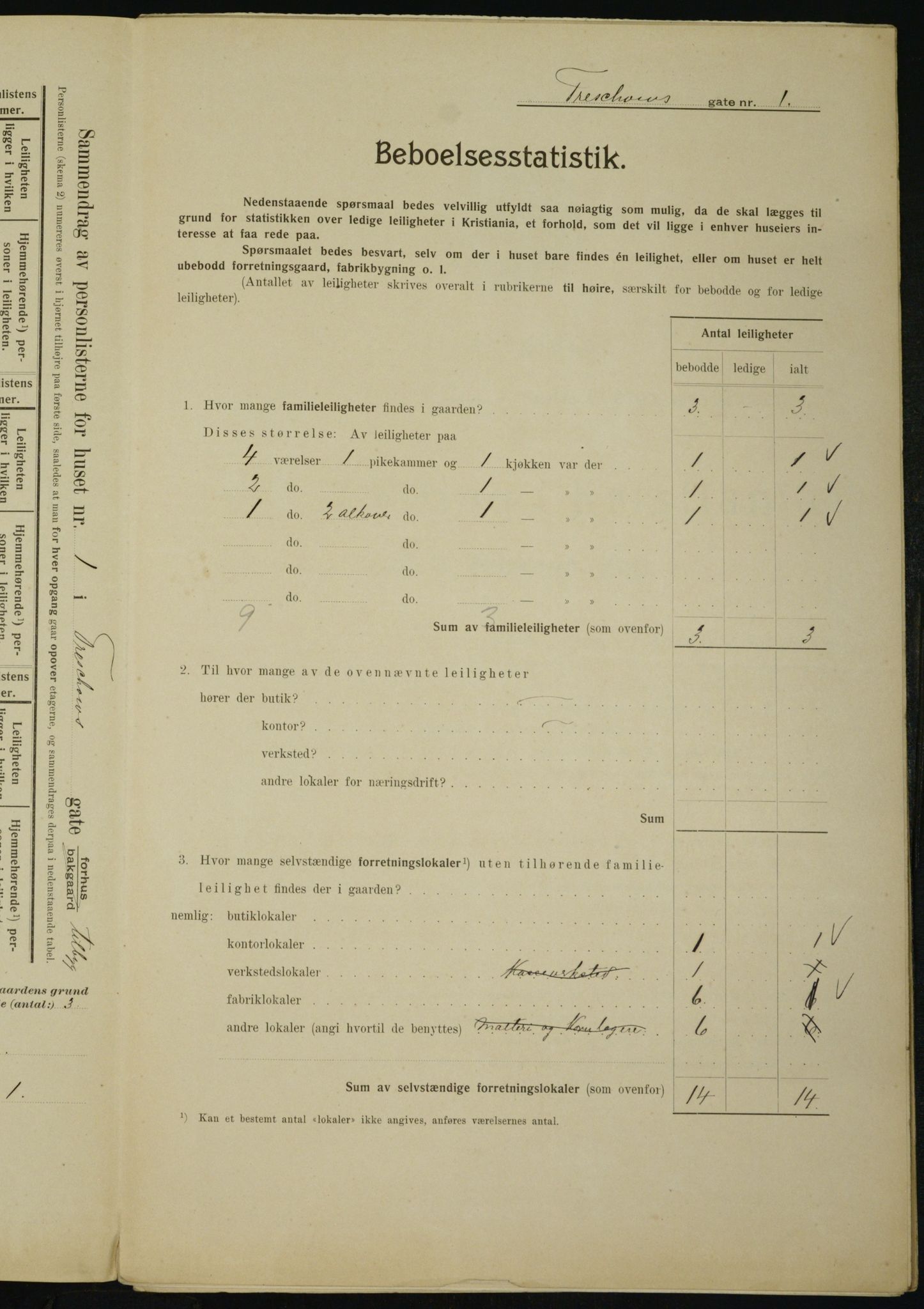 OBA, Municipal Census 1910 for Kristiania, 1910, p. 109692