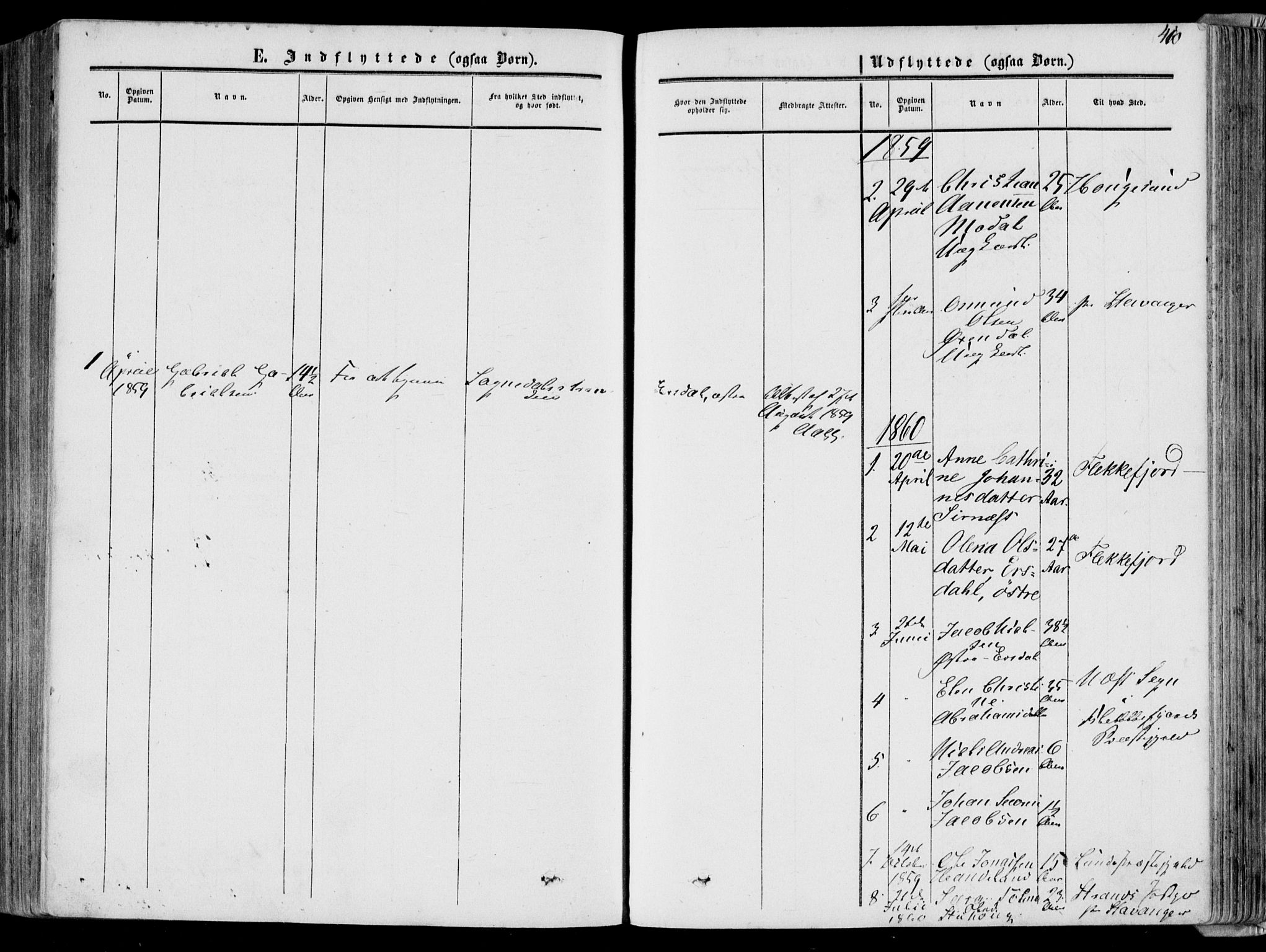 Bakke sokneprestkontor, SAK/1111-0002/F/Fa/Faa/L0006: Parish register (official) no. A 6, 1855-1877, p. 410