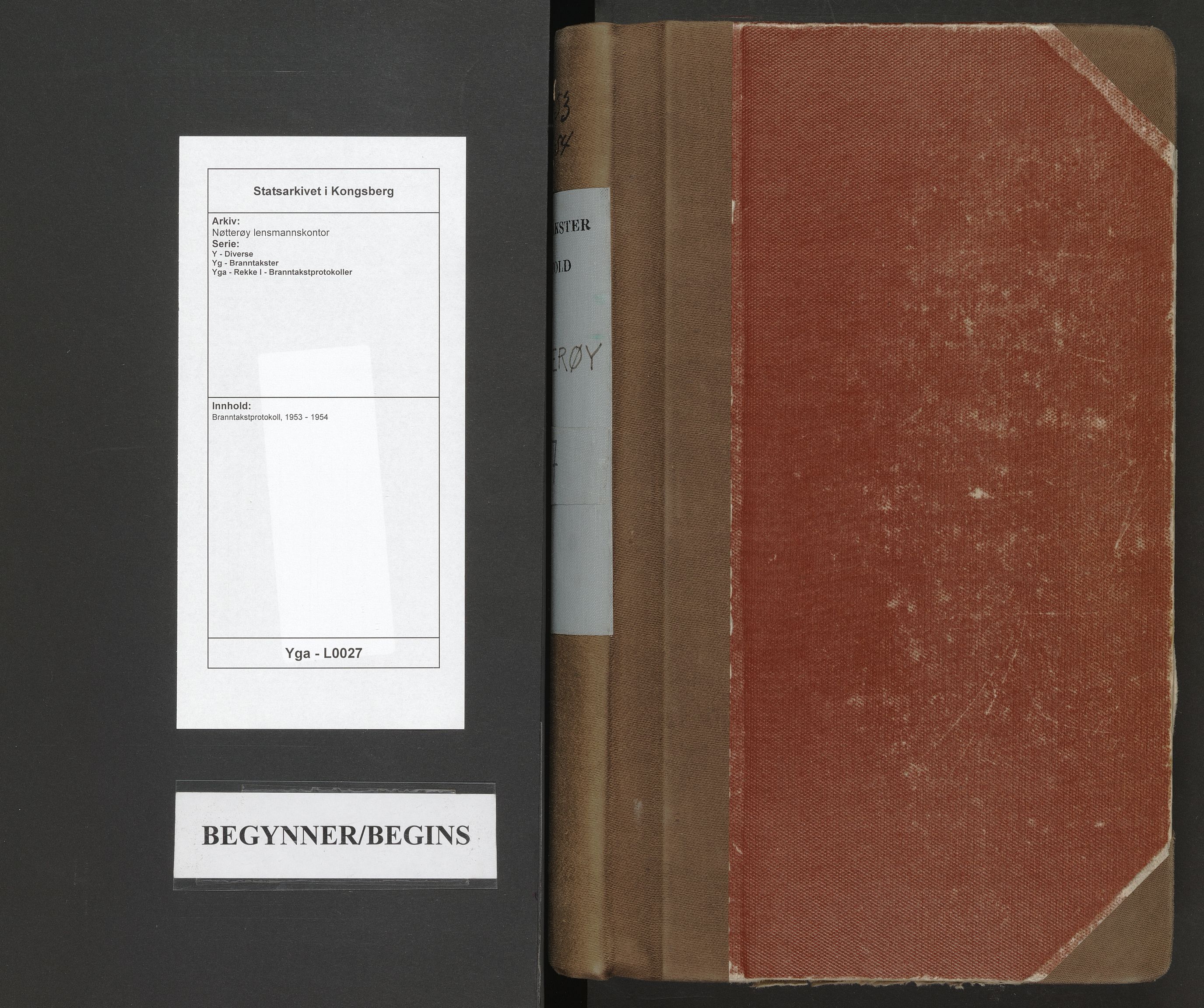Nøtterøy lensmannskontor, AV/SAKO-A-540/Y/Yg/Yga/L0027: Branntakstprotokoll, 1953-1954