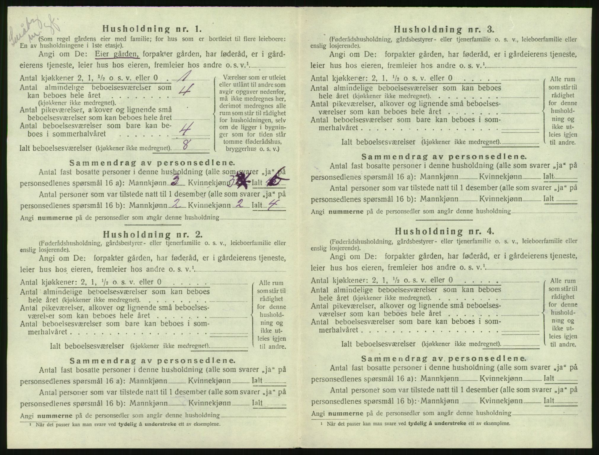 SAT, 1920 census for Halsa, 1920, p. 233