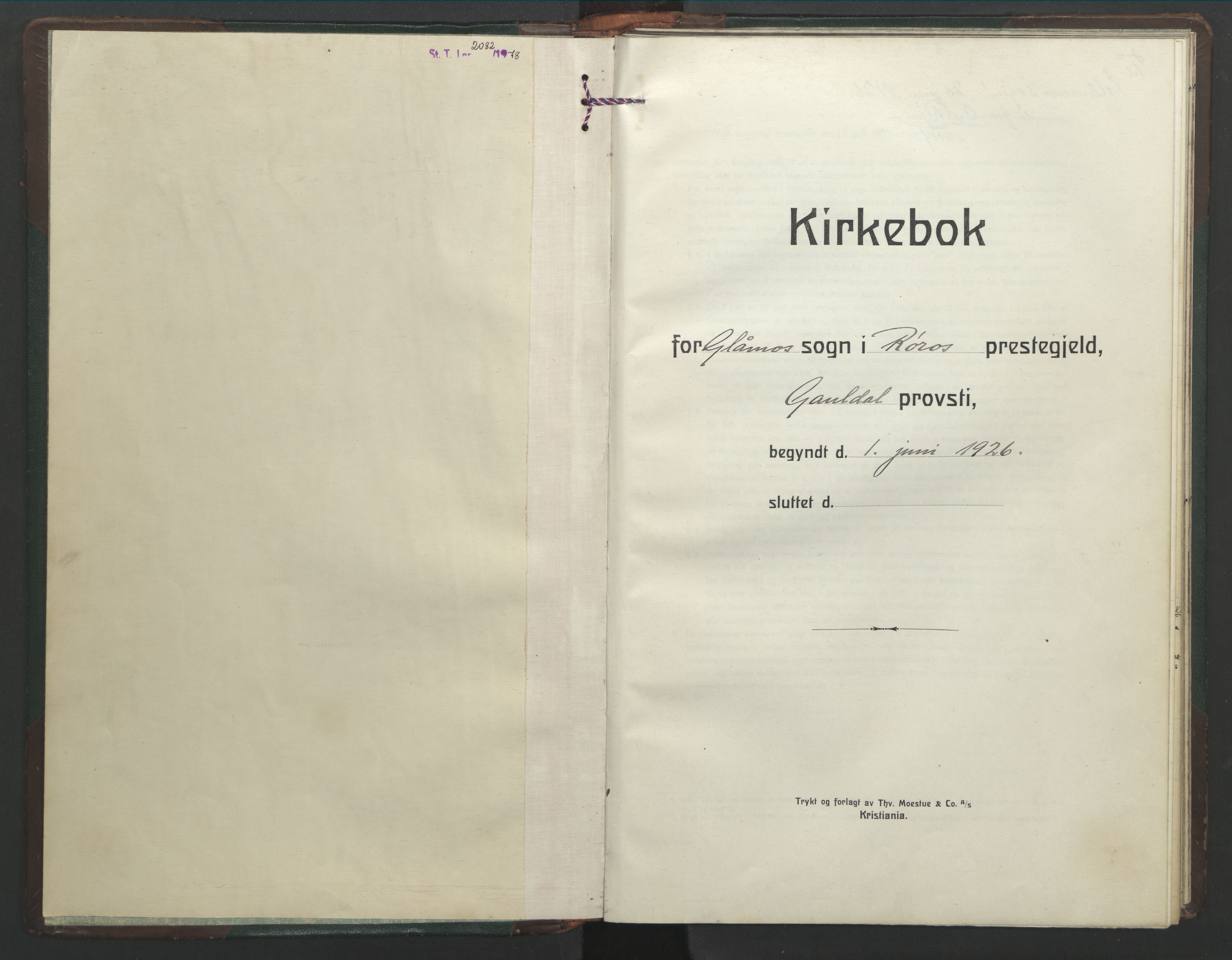 Ministerialprotokoller, klokkerbøker og fødselsregistre - Sør-Trøndelag, AV/SAT-A-1456/682/L0947: Parish register (copy) no. 682C01, 1926-1968