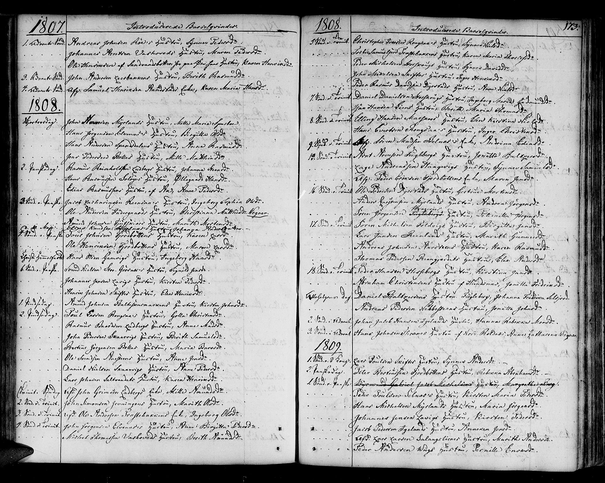 Ibestad sokneprestembete, SATØ/S-0077/H/Ha/Haa/L0004kirke: Parish register (official) no. 4, 1801-1824, p. 173