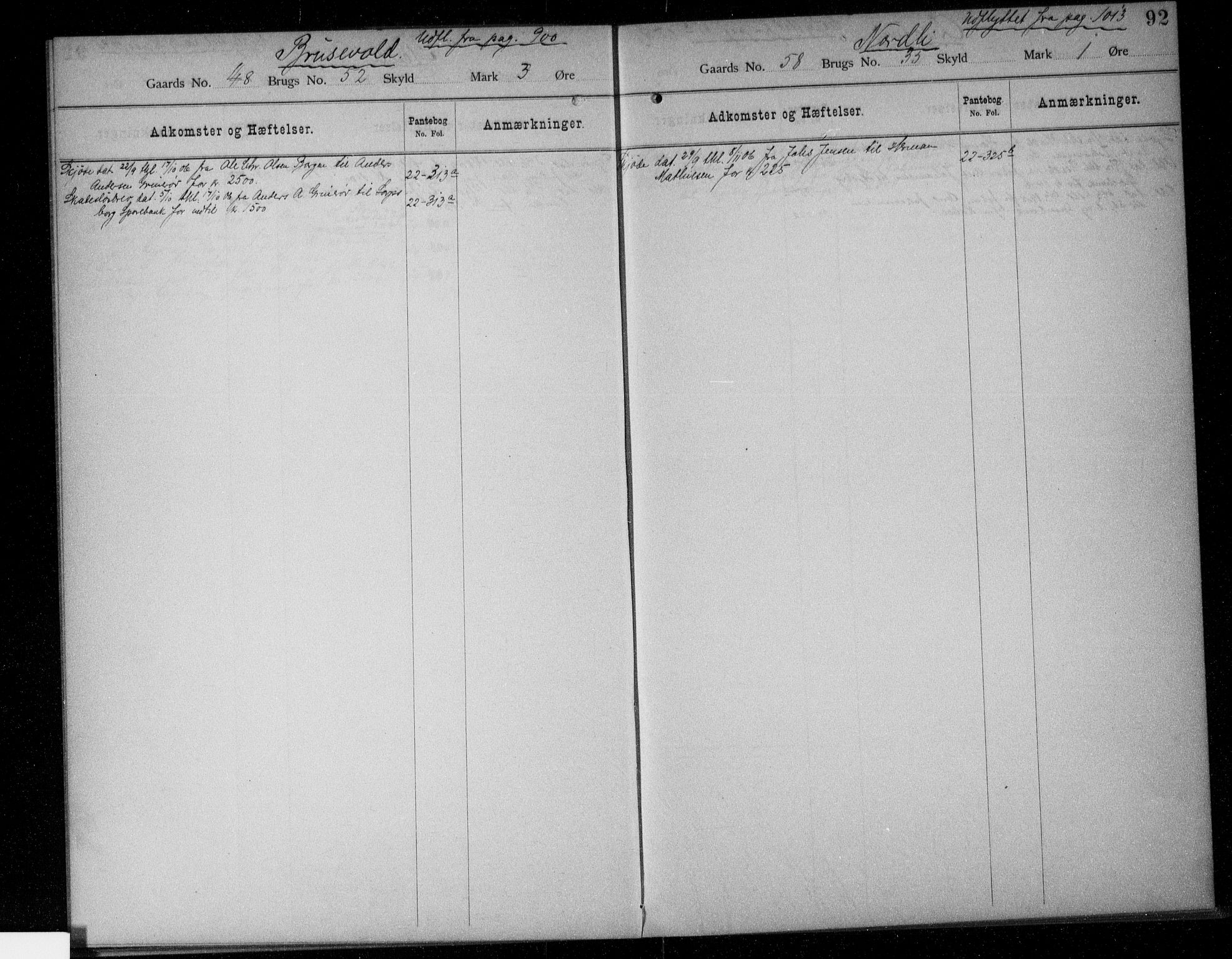 Idd og Marker sorenskriveri, AV/SAO-A-10283/G/Ga/Gac/L0003: Mortgage register no. II 3, 1894-1925, p. 92