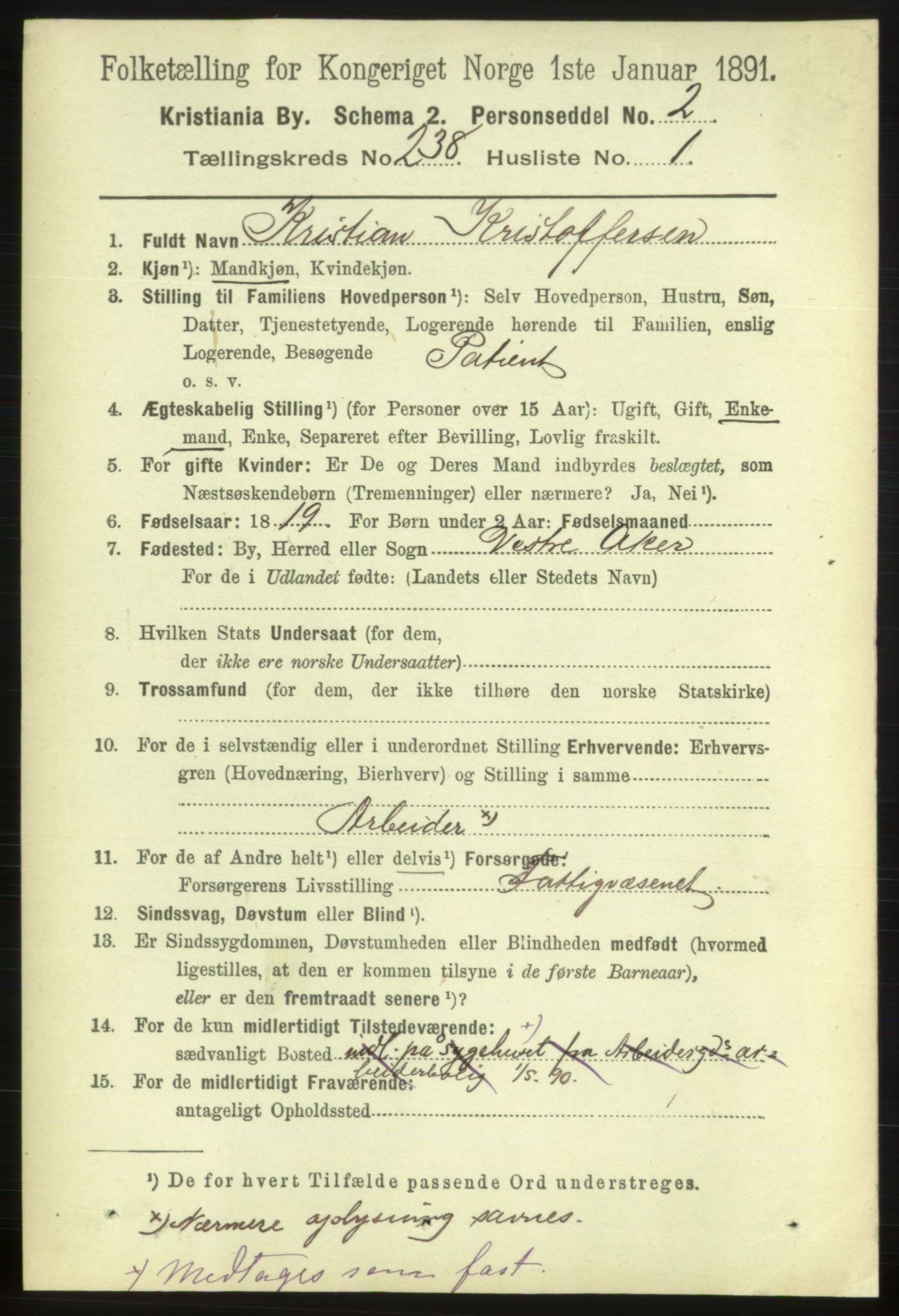 RA, 1891 census for 0301 Kristiania, 1891, p. 144799