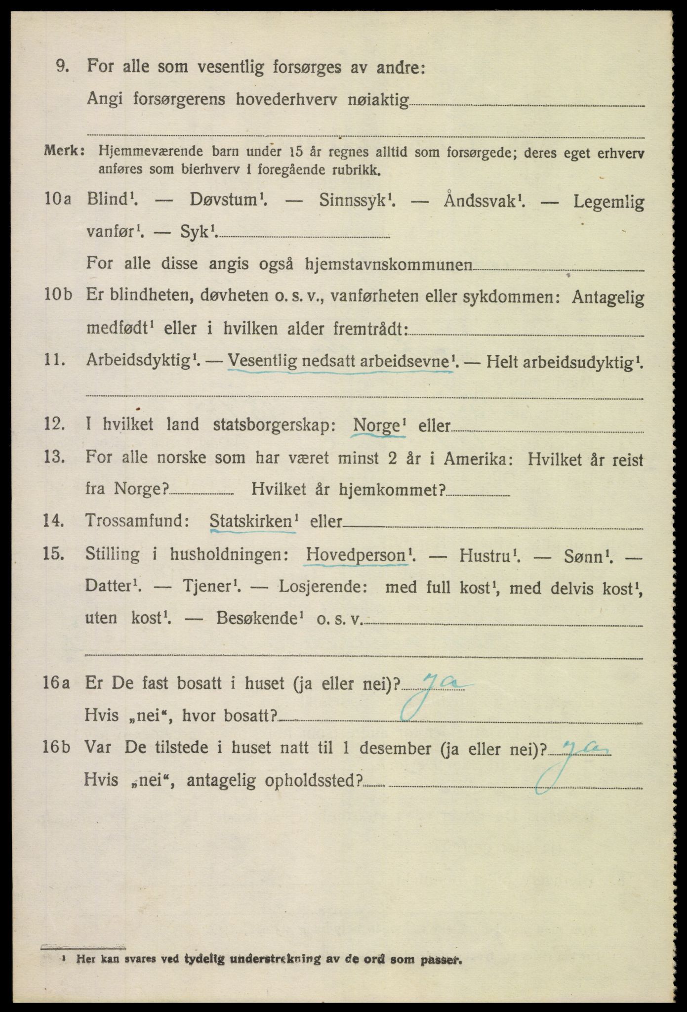 SAH, 1920 census for Etnedal, 1920, p. 1919