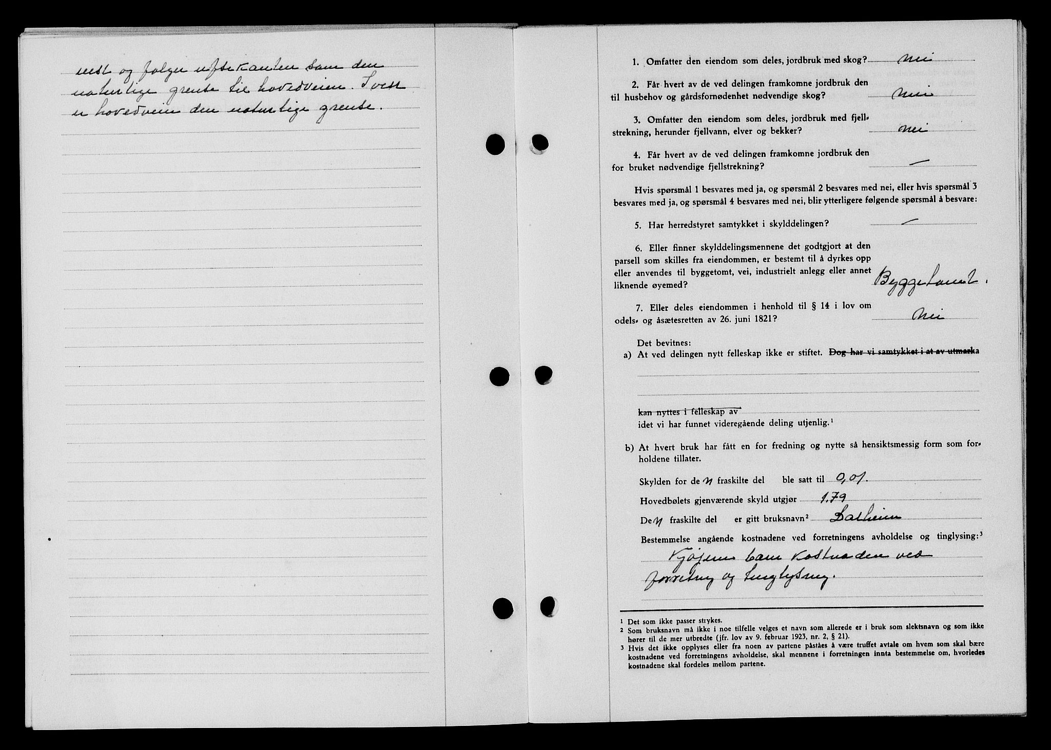 Flekkefjord sorenskriveri, SAK/1221-0001/G/Gb/Gba/L0059: Mortgage book no. A-7, 1944-1945, Diary no: : 186/1945
