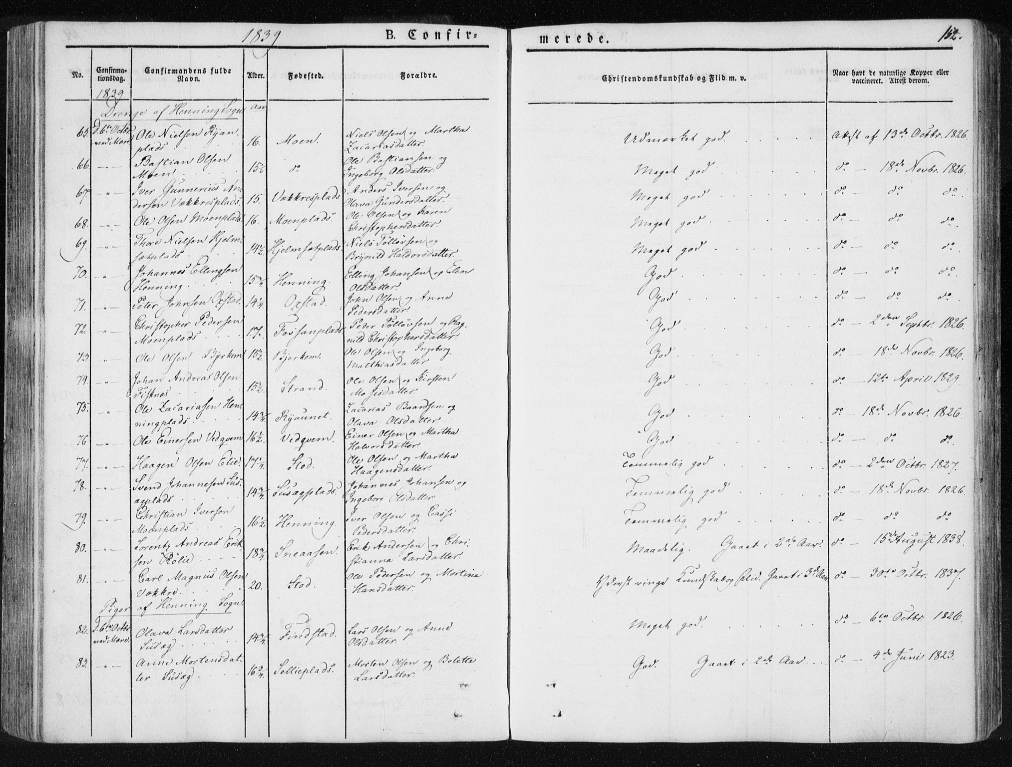 Ministerialprotokoller, klokkerbøker og fødselsregistre - Nord-Trøndelag, SAT/A-1458/735/L0339: Parish register (official) no. 735A06 /1, 1836-1848, p. 152