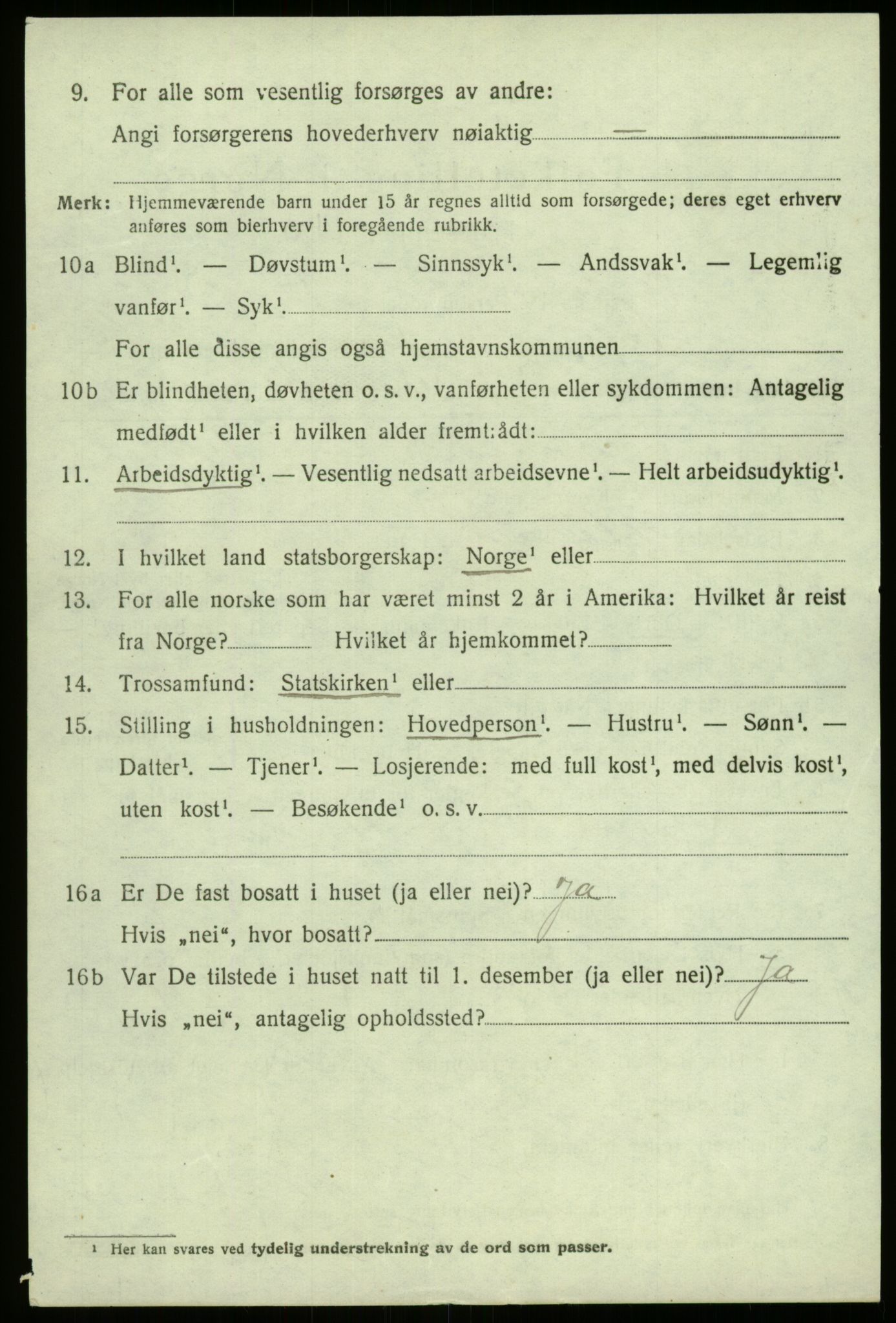 SAB, 1920 census for Hafslo, 1920, p. 5649