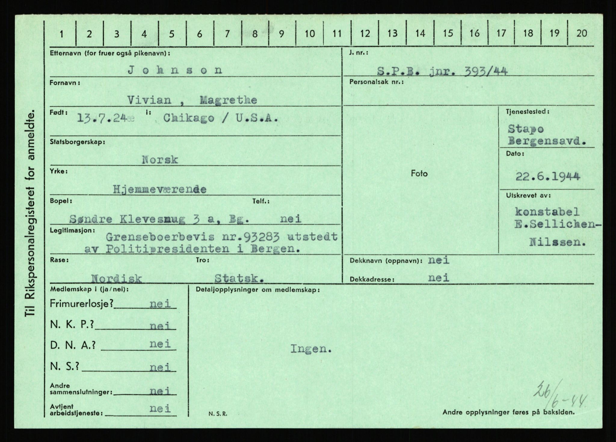 Statspolitiet - Hovedkontoret / Osloavdelingen, AV/RA-S-1329/C/Ca/L0008: Johan(nes)sen - Knoph, 1943-1945, p. 2335