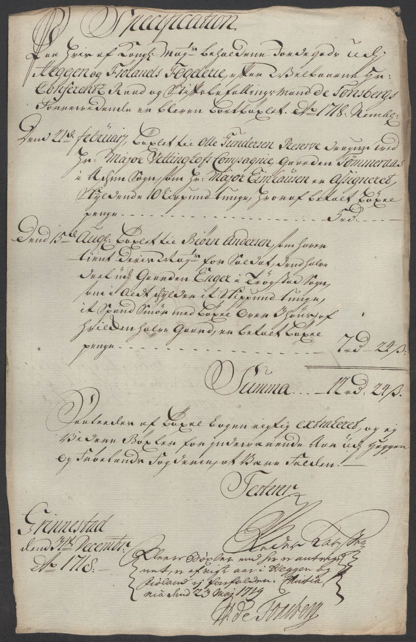 Rentekammeret inntil 1814, Reviderte regnskaper, Fogderegnskap, AV/RA-EA-4092/R07/L0315: Fogderegnskap Rakkestad, Heggen og Frøland, 1718, p. 178