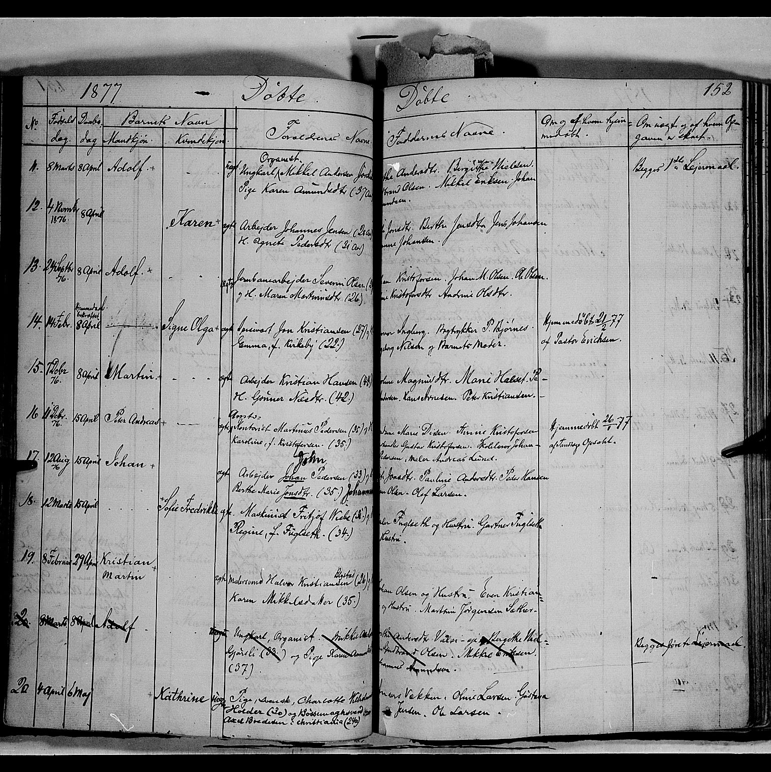 Vang prestekontor, Hedmark, AV/SAH-PREST-008/H/Ha/Haa/L0011: Parish register (official) no. 11, 1852-1877, p. 152