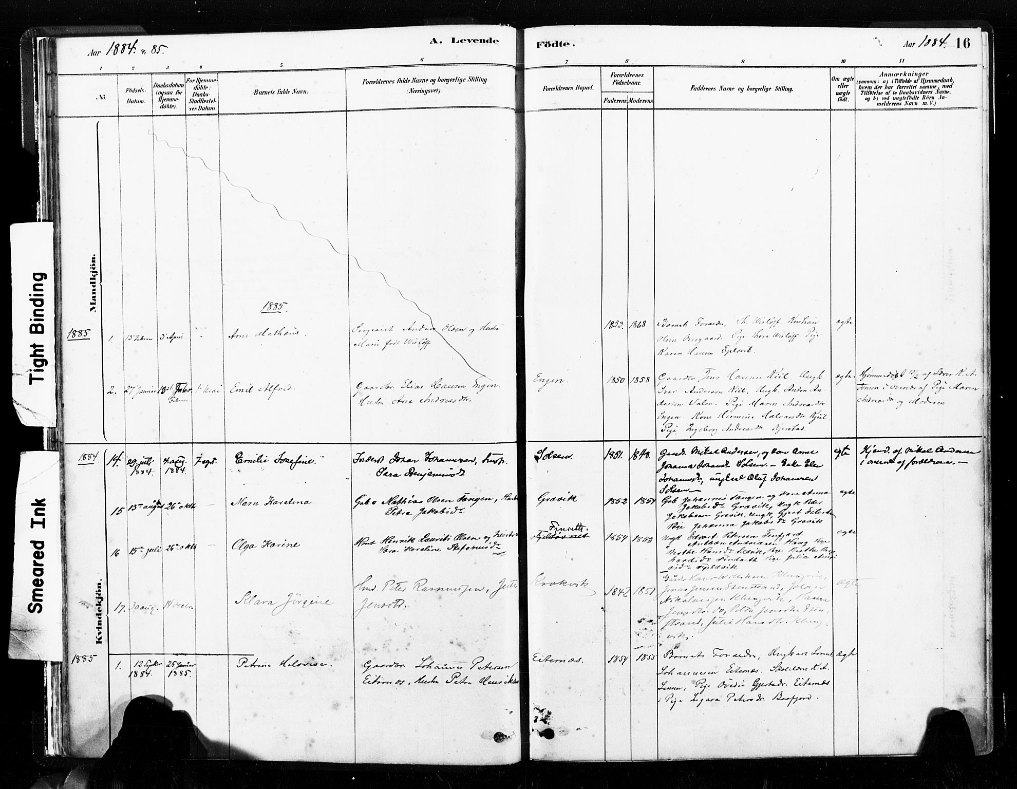 Ministerialprotokoller, klokkerbøker og fødselsregistre - Nord-Trøndelag, SAT/A-1458/789/L0705: Parish register (official) no. 789A01, 1878-1910, p. 16