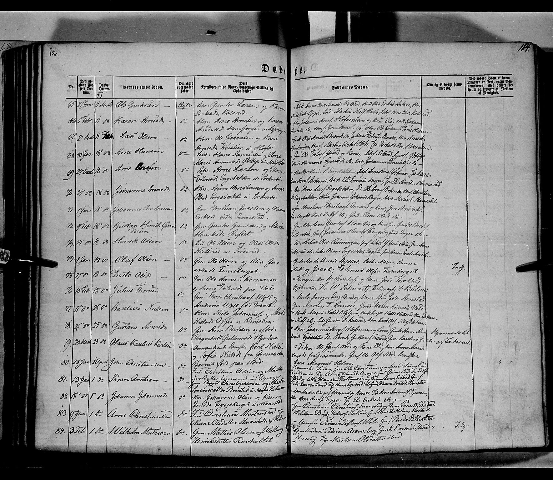 Grue prestekontor, AV/SAH-PREST-036/H/Ha/Haa/L0008: Parish register (official) no. 8, 1847-1858, p. 114