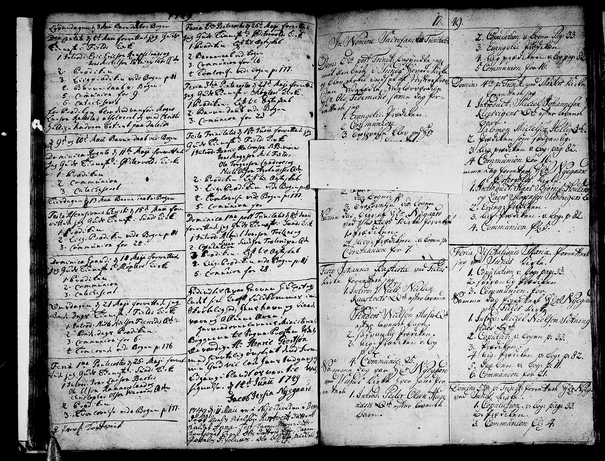 Sund sokneprestembete, AV/SAB-A-99930: Parish register (official) no. A 3, 1740-1769