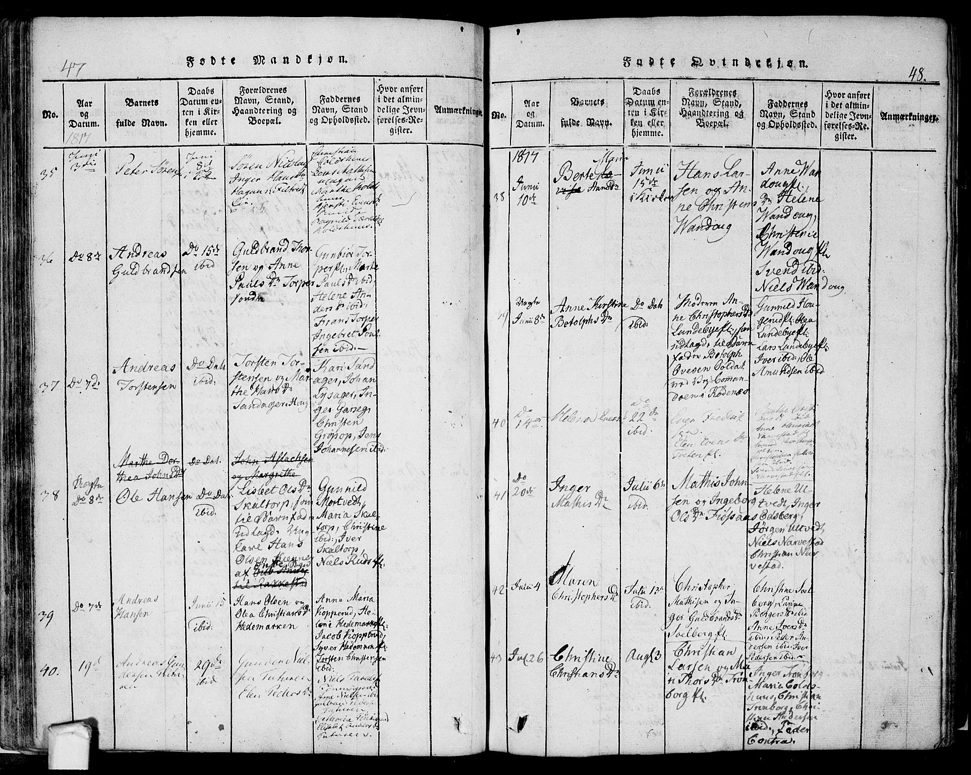 Eidsberg prestekontor Kirkebøker, SAO/A-10905/F/Fa/L0007: Parish register (official) no. I 7, 1814-1832, p. 48