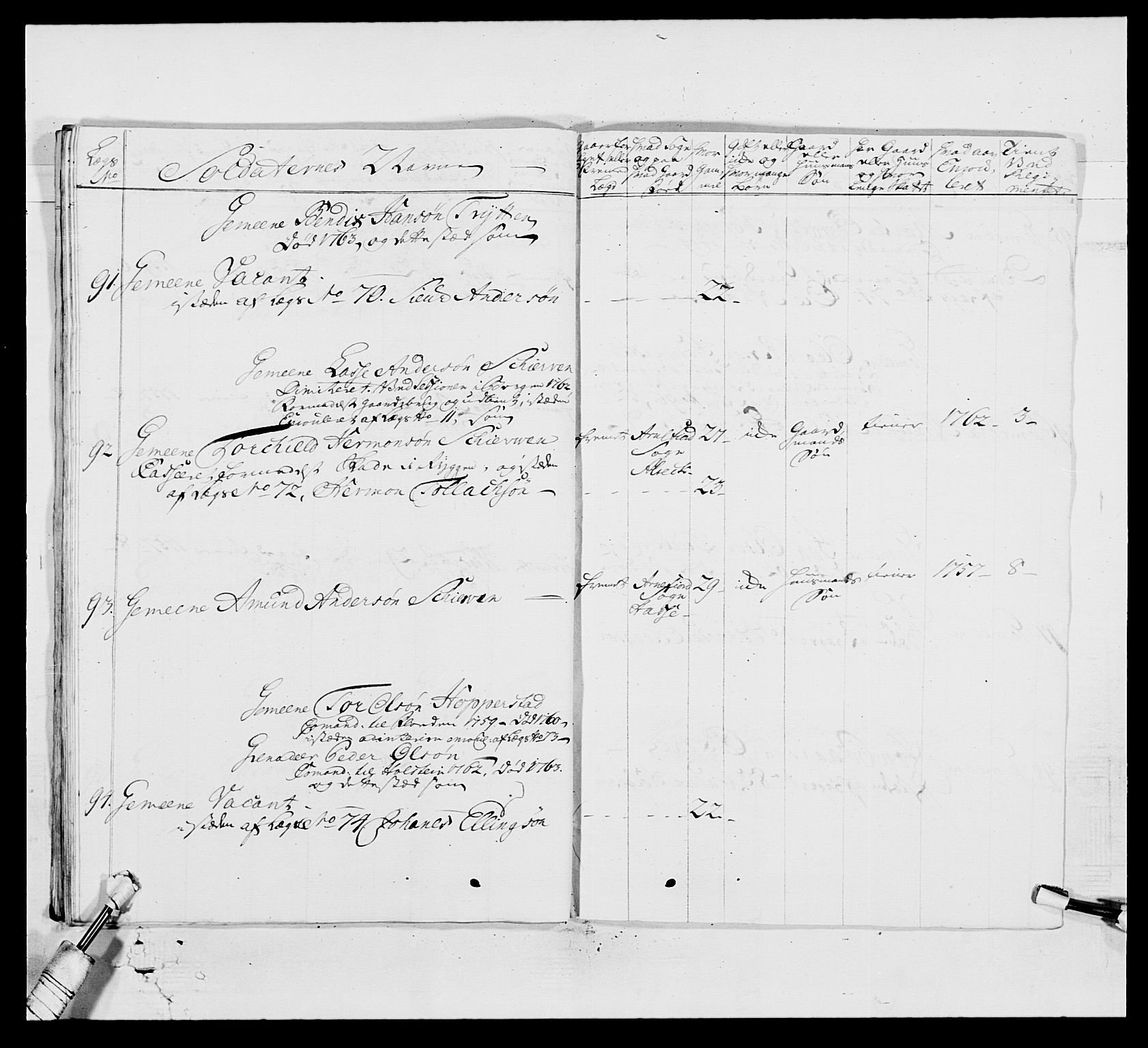 Kommanderende general (KG I) med Det norske krigsdirektorium, AV/RA-EA-5419/E/Ea/L0518: 1. Bergenhusiske regiment, 1760-1765, p. 527