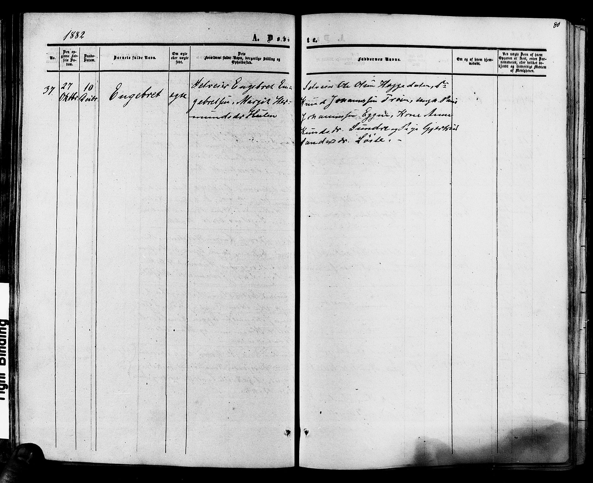 Hol kirkebøker, SAKO/A-227/F/Fa/L0002: Parish register (official) no. I 2, 1870-1886, p. 80