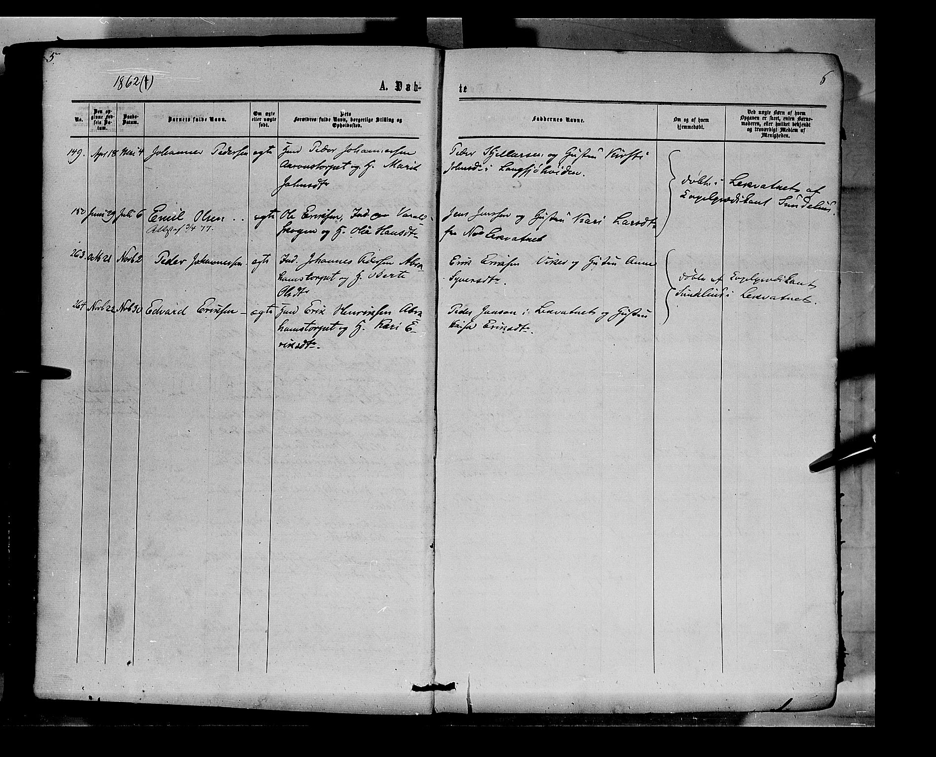 Vinger prestekontor, AV/SAH-PREST-024/H/Ha/Haa/L0011: Parish register (official) no. 11, 1862-1870, p. 6