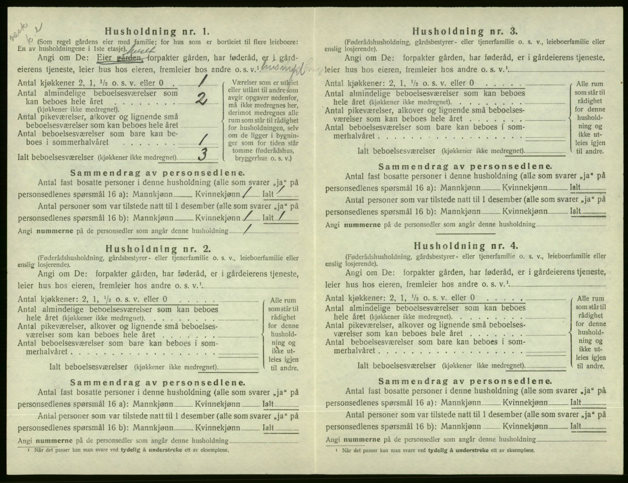SAB, 1920 census for Voss, 1920, p. 932