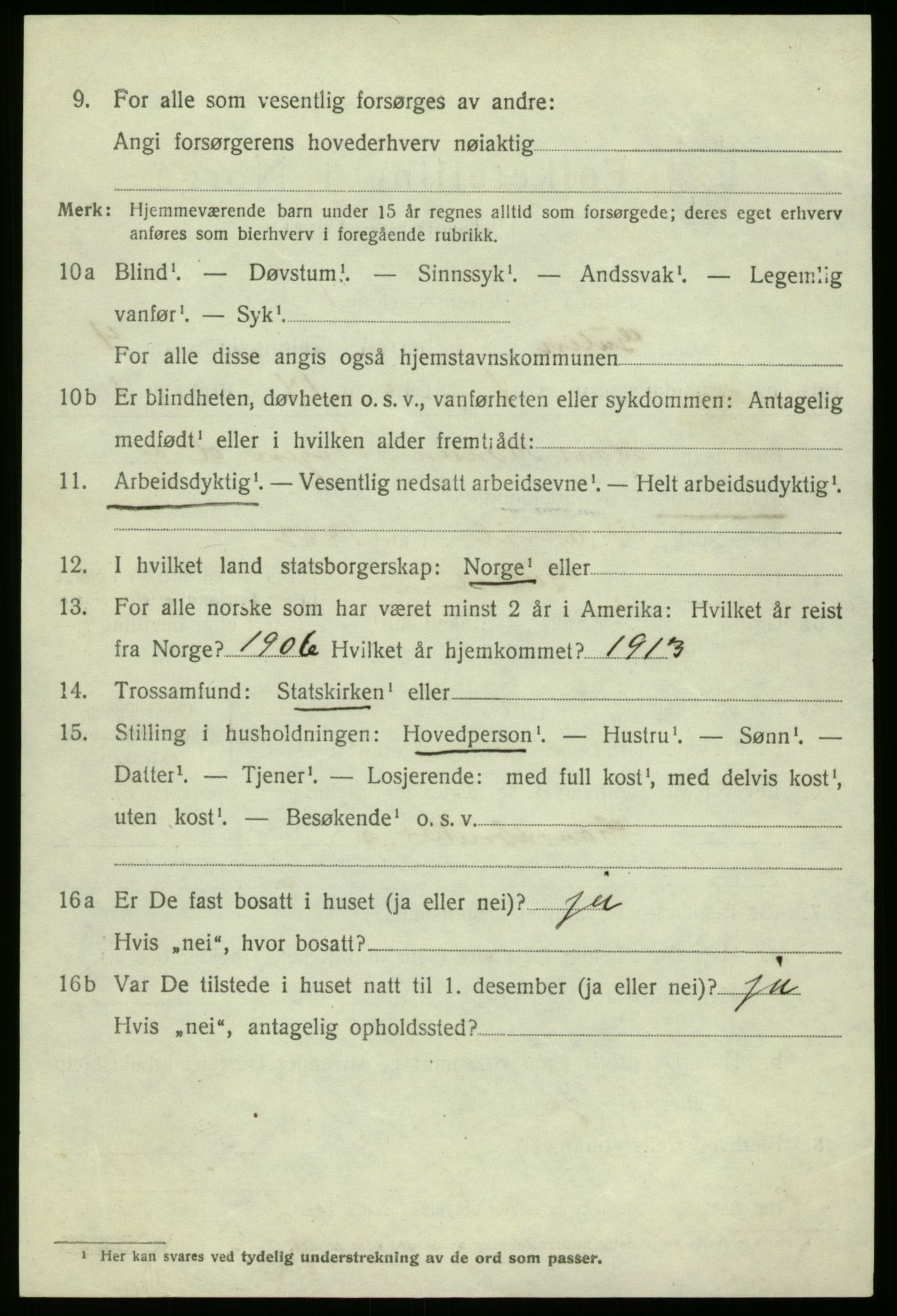 SAB, 1920 census for Gulen, 1920, p. 1712