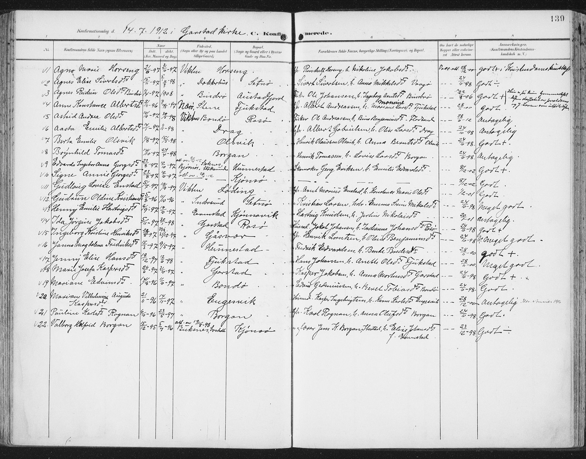 Ministerialprotokoller, klokkerbøker og fødselsregistre - Nord-Trøndelag, SAT/A-1458/786/L0688: Parish register (official) no. 786A04, 1899-1912, p. 139