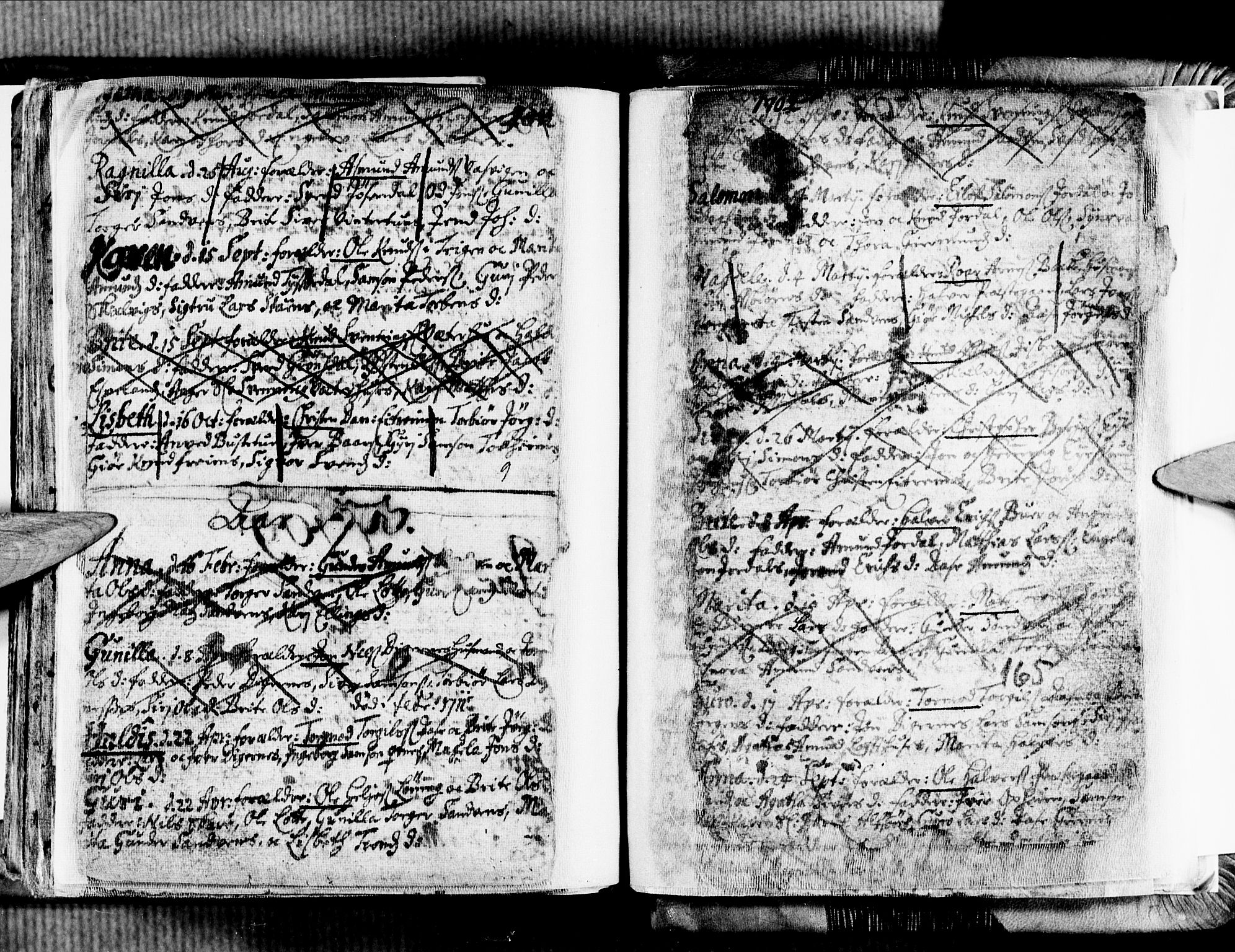 Ullensvang sokneprestembete, SAB/A-78701/H/Haa: Parish register (official) no. A 1 /3, 1676-1719, p. 165