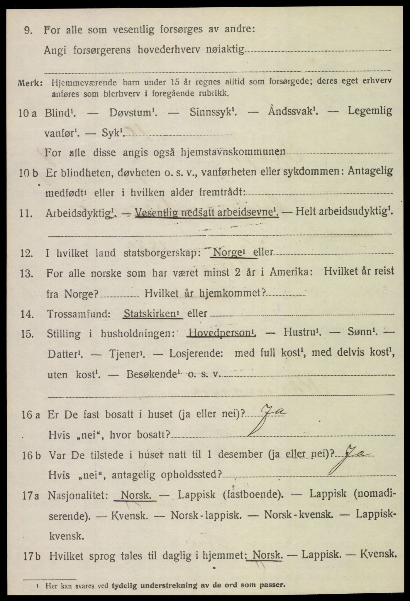 SAT, 1920 census for Skogn, 1920, p. 5936