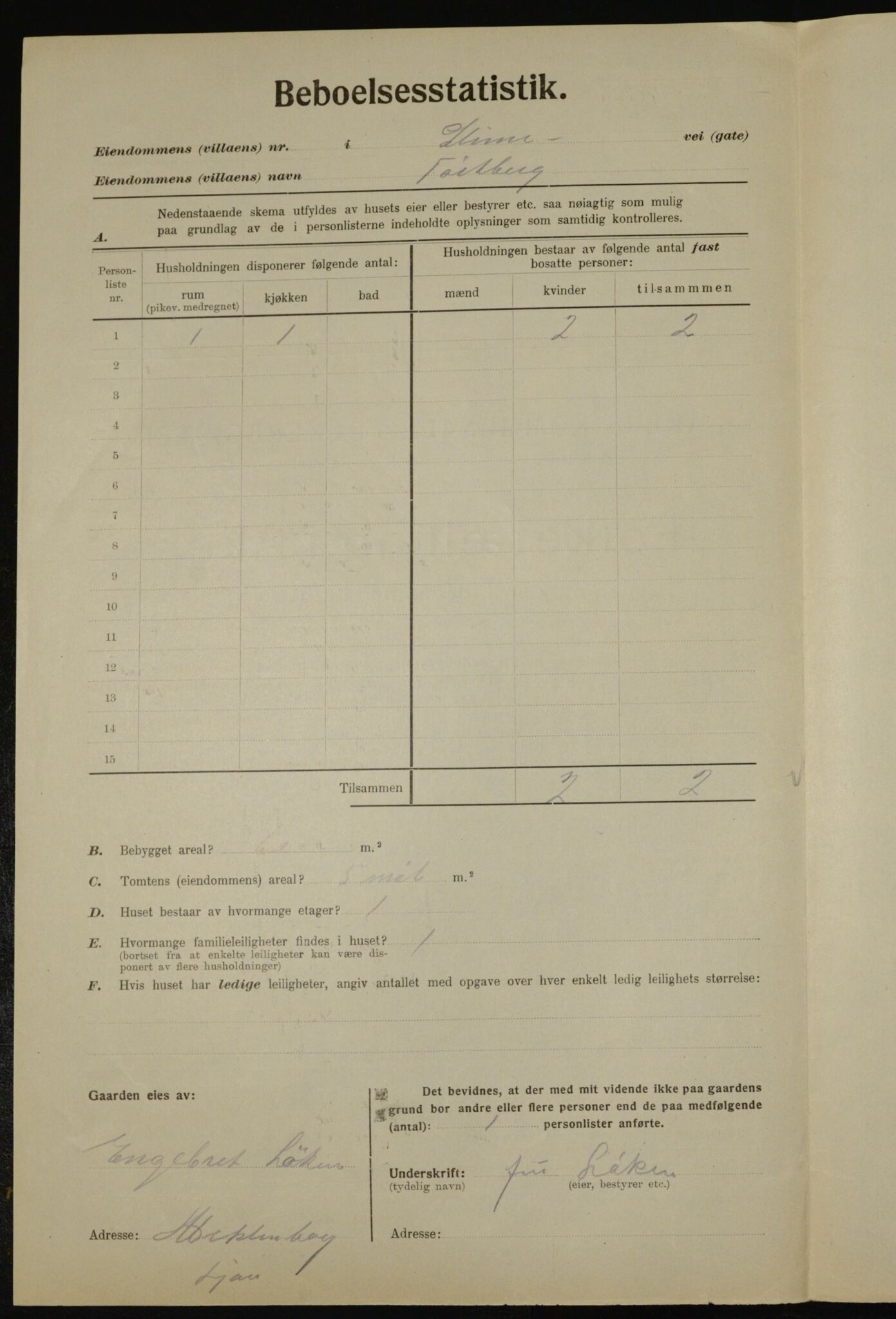 , Municipal Census 1923 for Aker, 1923, p. 45471