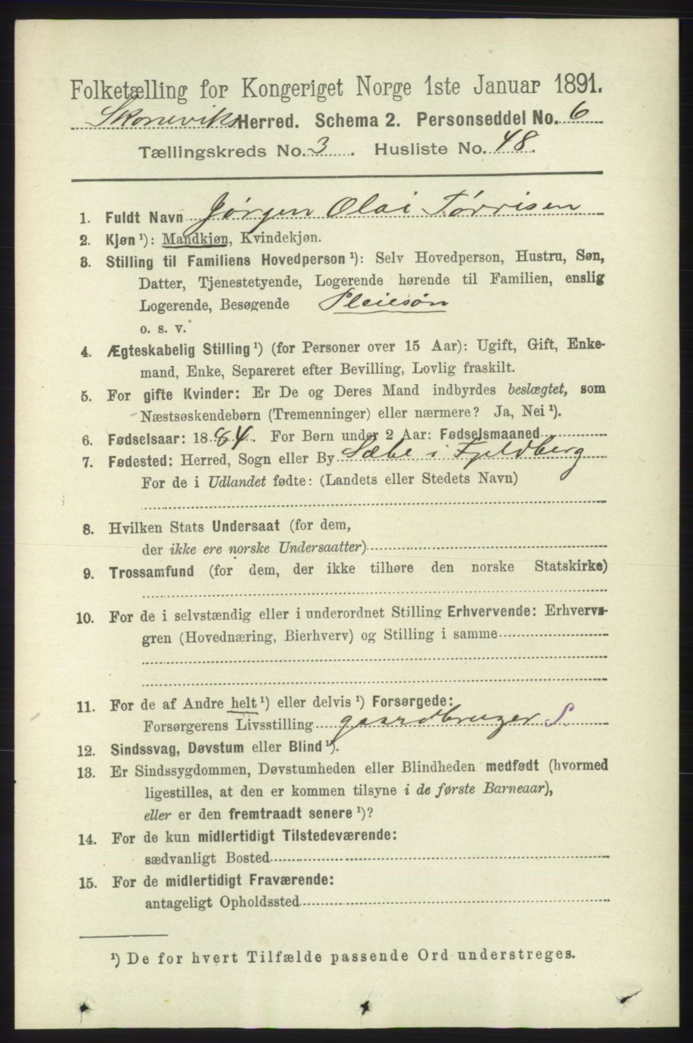 RA, 1891 census for 1212 Skånevik, 1891, p. 771