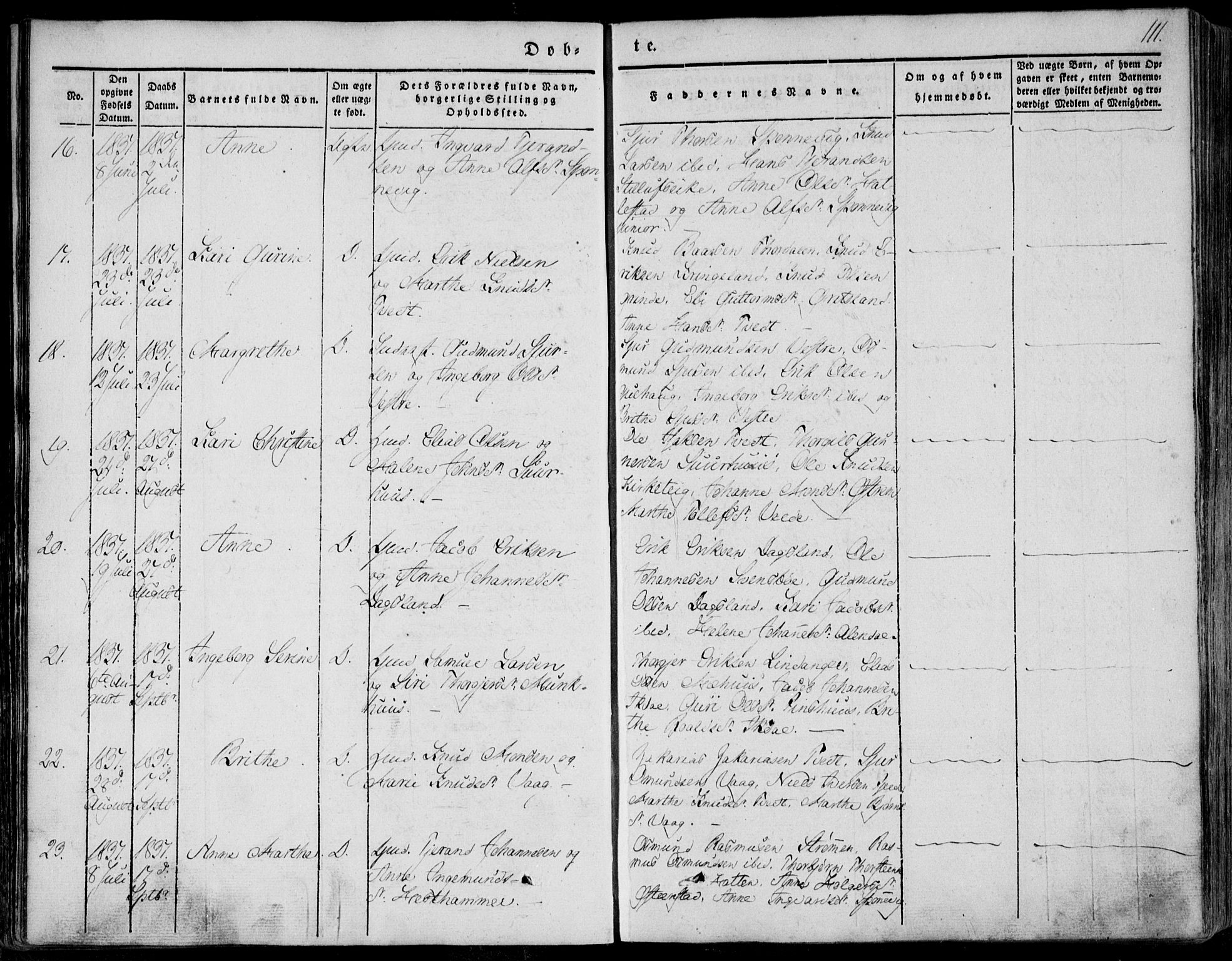 Skjold sokneprestkontor, AV/SAST-A-101847/H/Ha/Haa/L0006: Parish register (official) no. A 6.1, 1835-1858, p. 111