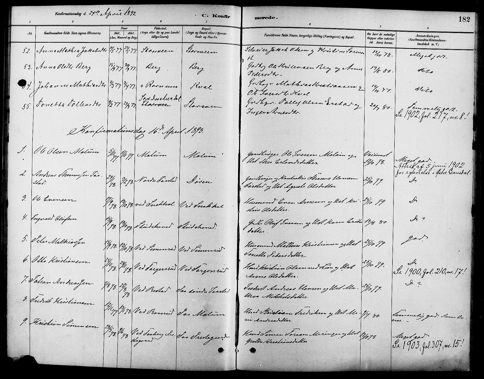 Fåberg prestekontor, SAH/PREST-086/H/Ha/Haa/L0008: Parish register (official) no. 8, 1879-1898, p. 182