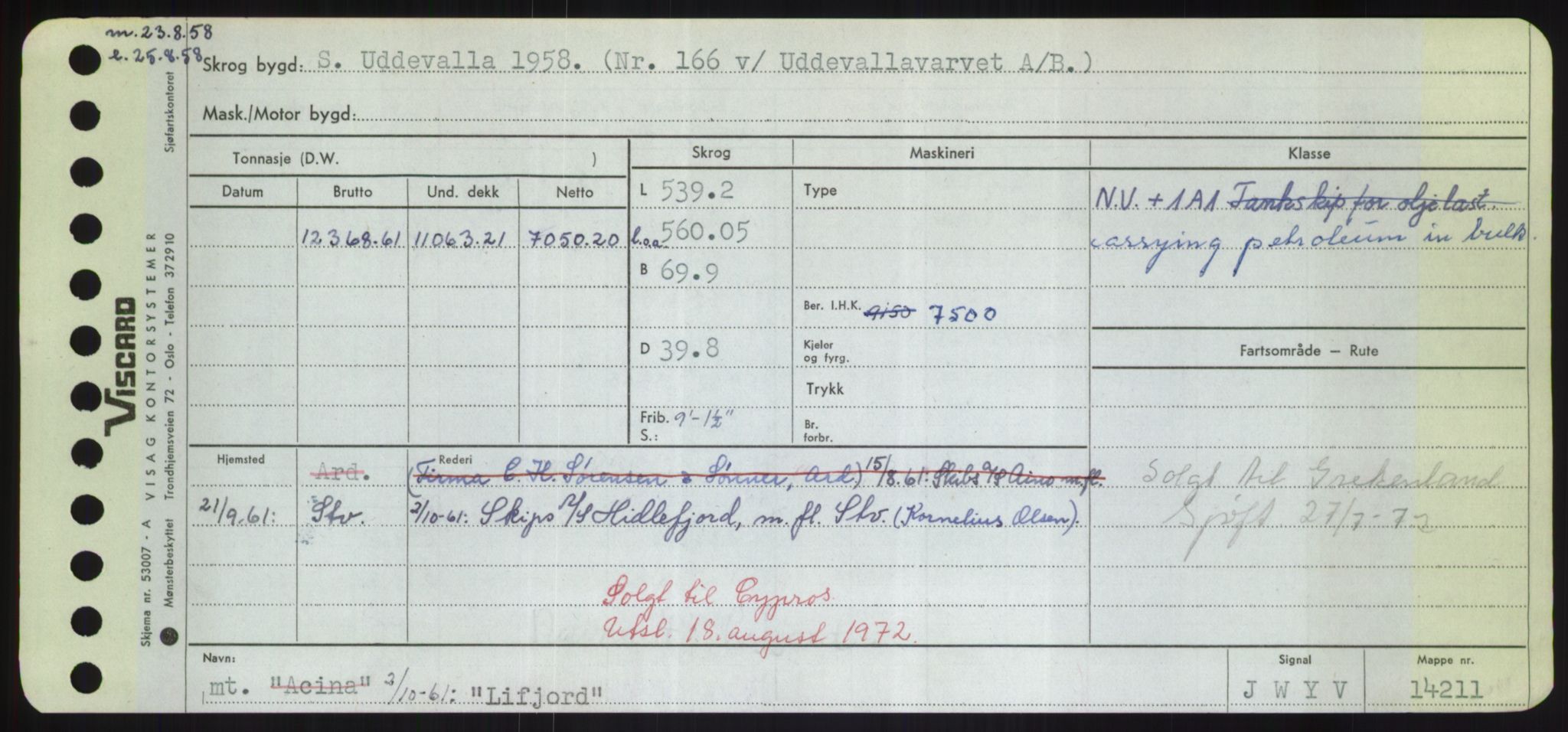 Sjøfartsdirektoratet med forløpere, Skipsmålingen, RA/S-1627/H/Hd/L0023: Fartøy, Lia-Løv, p. 39