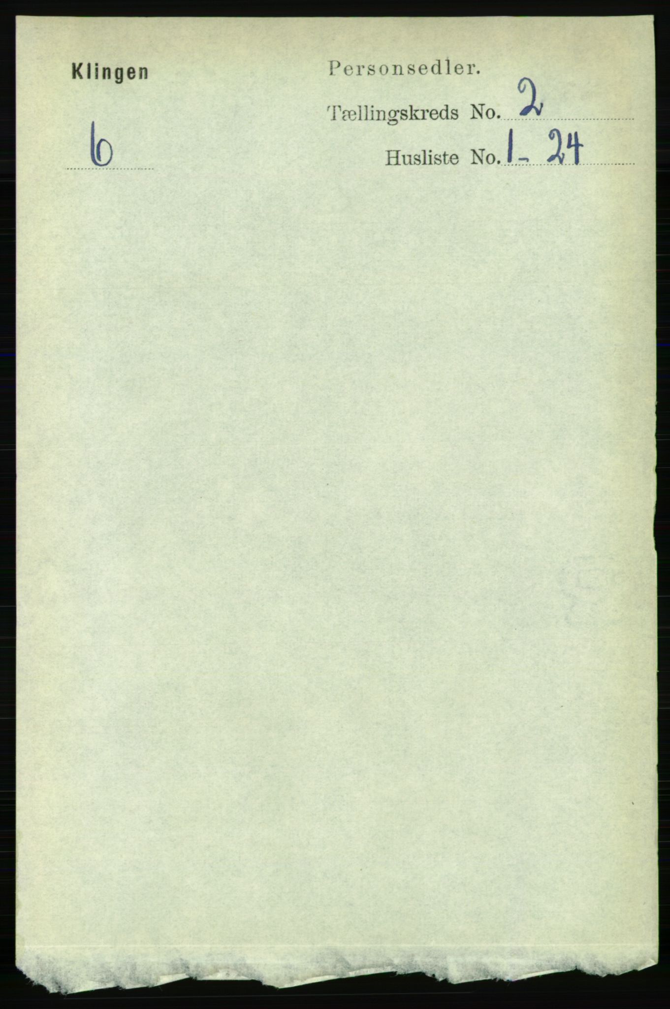 RA, 1891 census for 1746 Klinga, 1891, p. 495