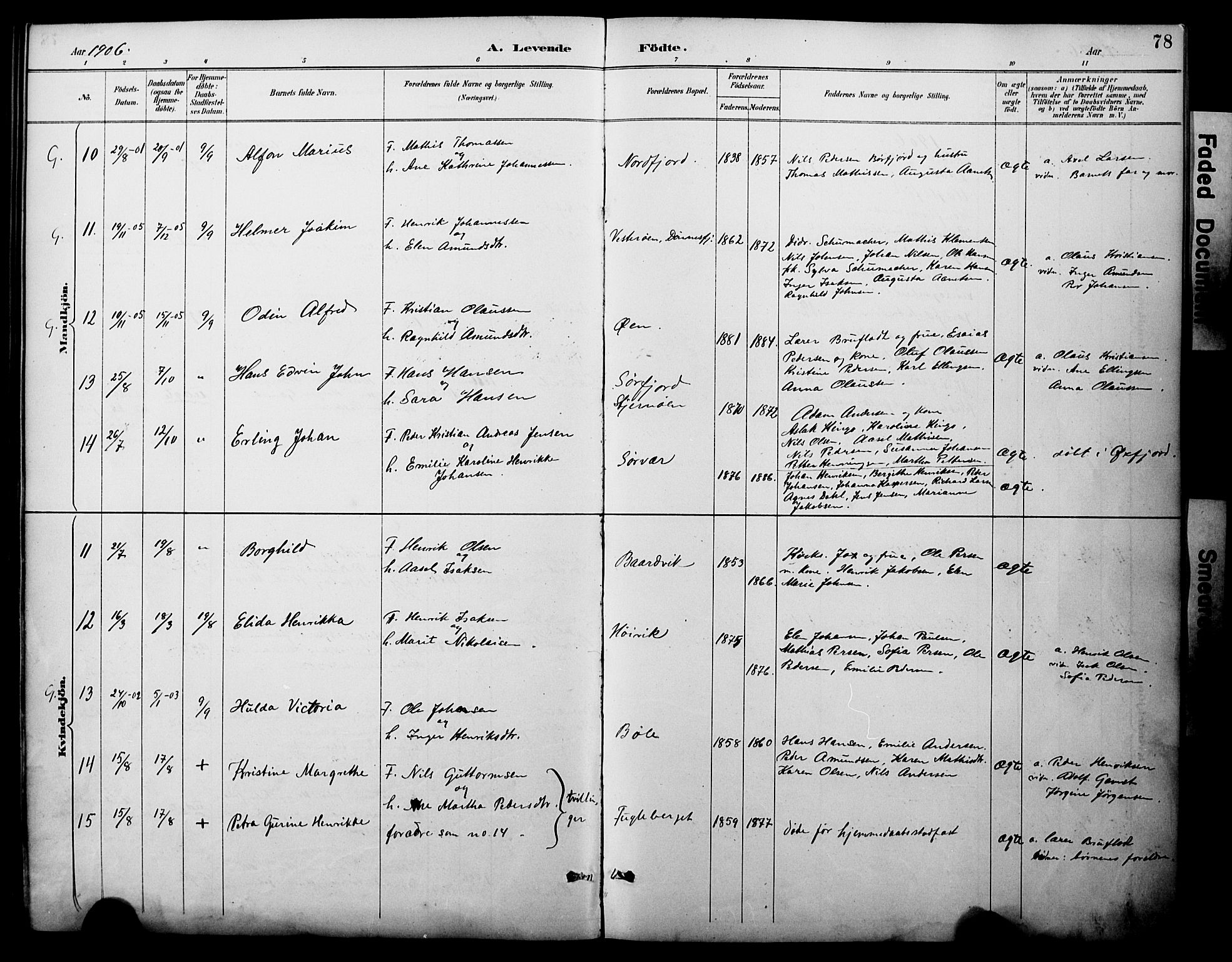 Loppa sokneprestkontor, SATØ/S-1339/H/Ha/L0008kirke: Parish register (official) no. 8, 1889-1907, p. 78