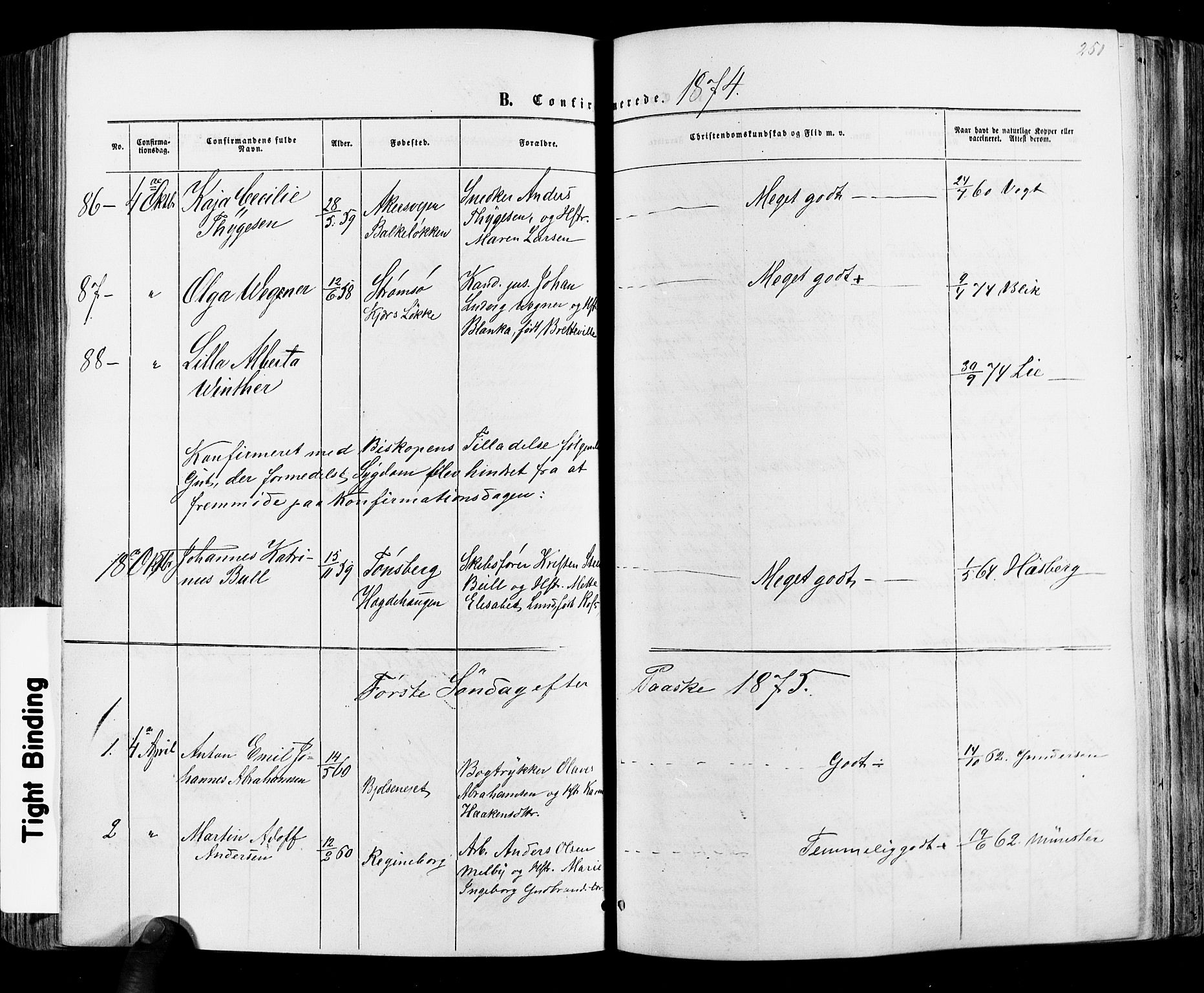 Vestre Aker prestekontor Kirkebøker, SAO/A-10025/F/Fa/L0005: Parish register (official) no. 5, 1859-1877, p. 251
