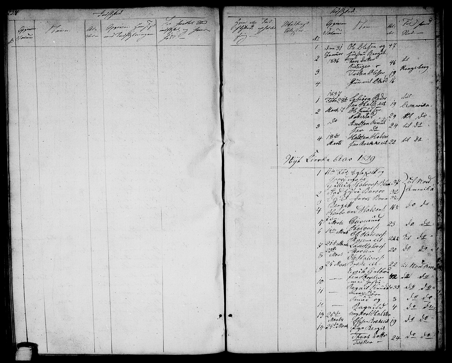 Rollag kirkebøker, SAKO/A-240/G/Gb/L0001: Parish register (copy) no. II 1, 1836-1877, p. 234