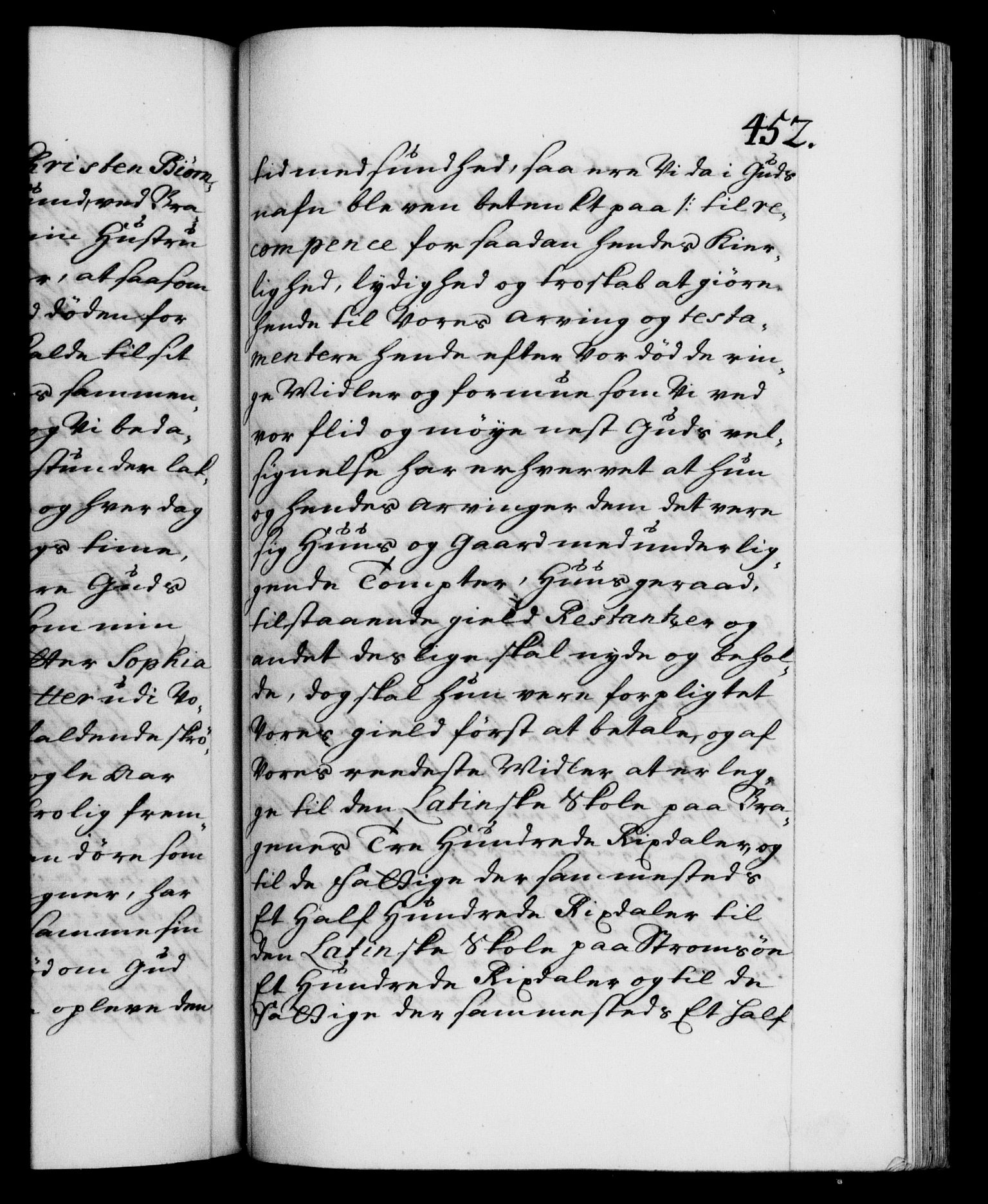 Danske Kanselli 1572-1799, AV/RA-EA-3023/F/Fc/Fca/Fcaa/L0020: Norske registre, 1708-1711, p. 452a