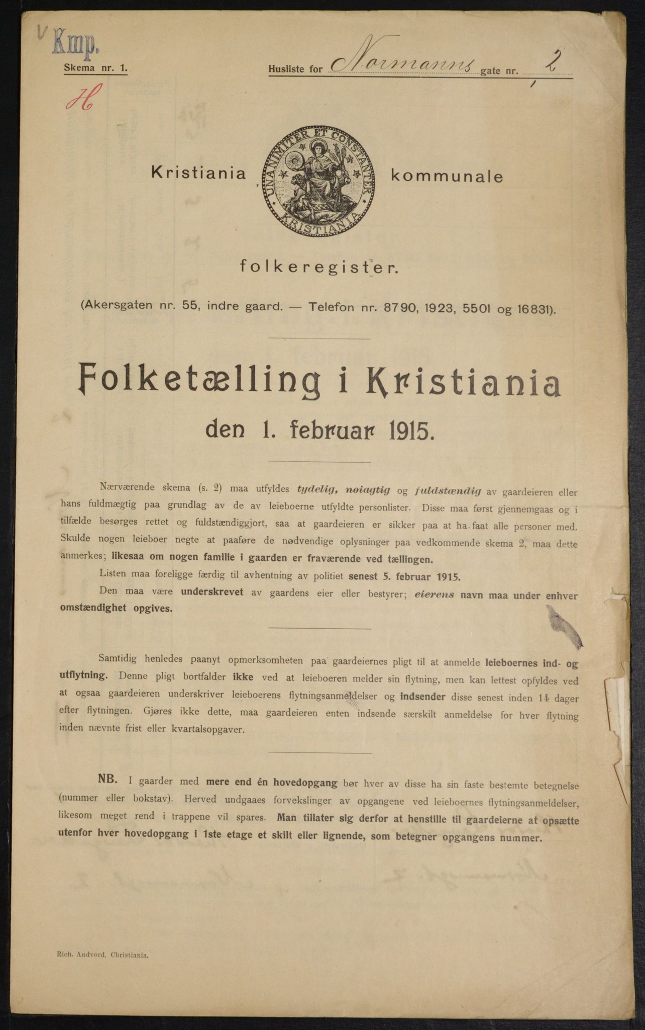 OBA, Municipal Census 1915 for Kristiania, 1915, p. 72840