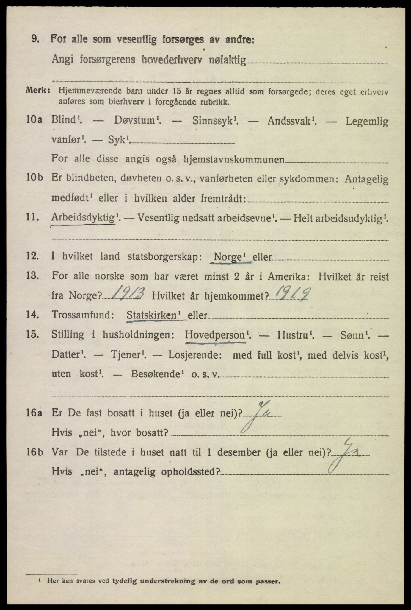 SAK, 1920 census for Sør-Audnedal, 1920, p. 5632