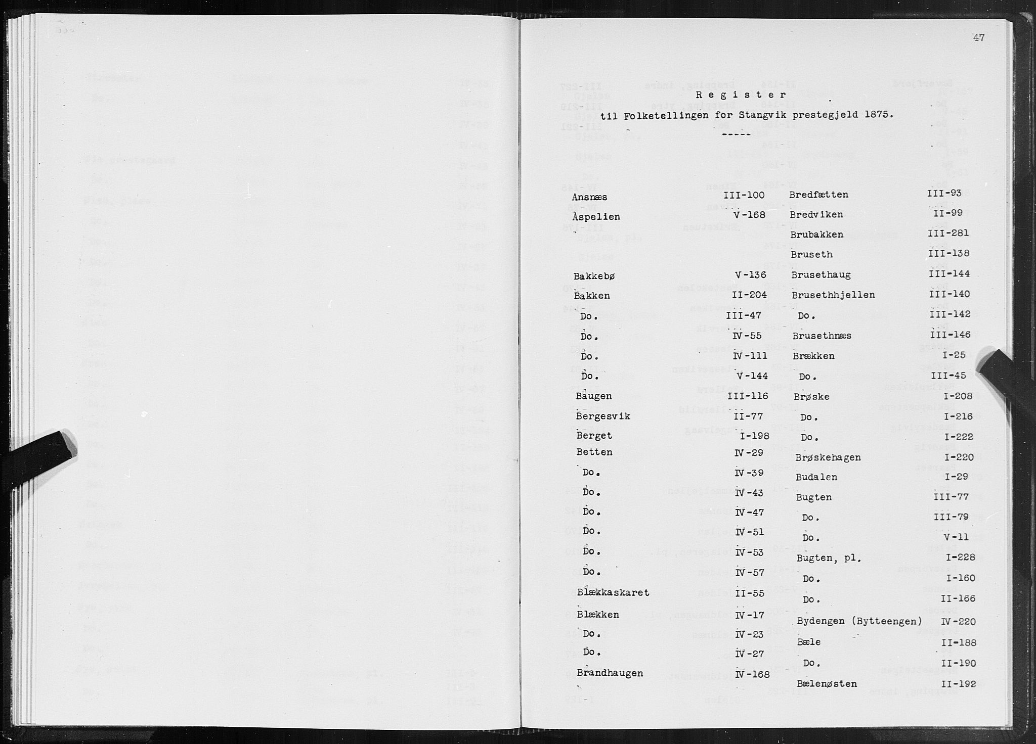 SAT, 1875 census for 1564P Stangvik, 1875, p. 47