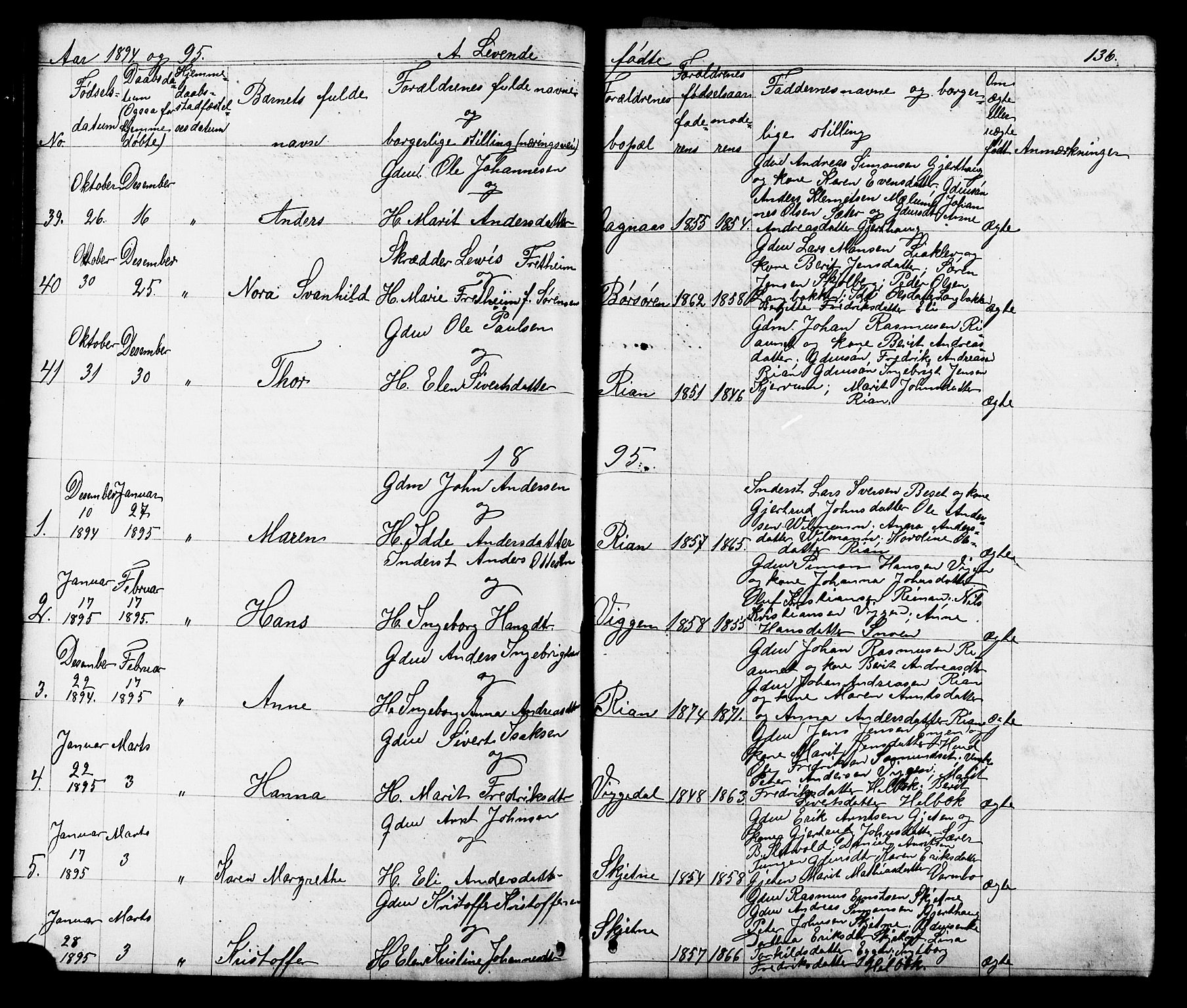 Ministerialprotokoller, klokkerbøker og fødselsregistre - Sør-Trøndelag, SAT/A-1456/665/L0777: Parish register (copy) no. 665C02, 1867-1915, p. 136