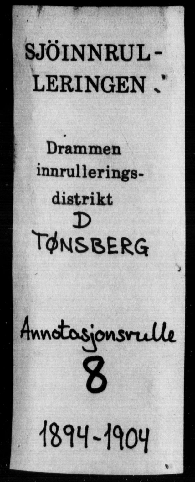 Tønsberg innrulleringskontor, SAKO/A-786/F/Fb/L0008: Annotasjonsrulle Patent nr. 1-2405, 1894-1904, p. 1