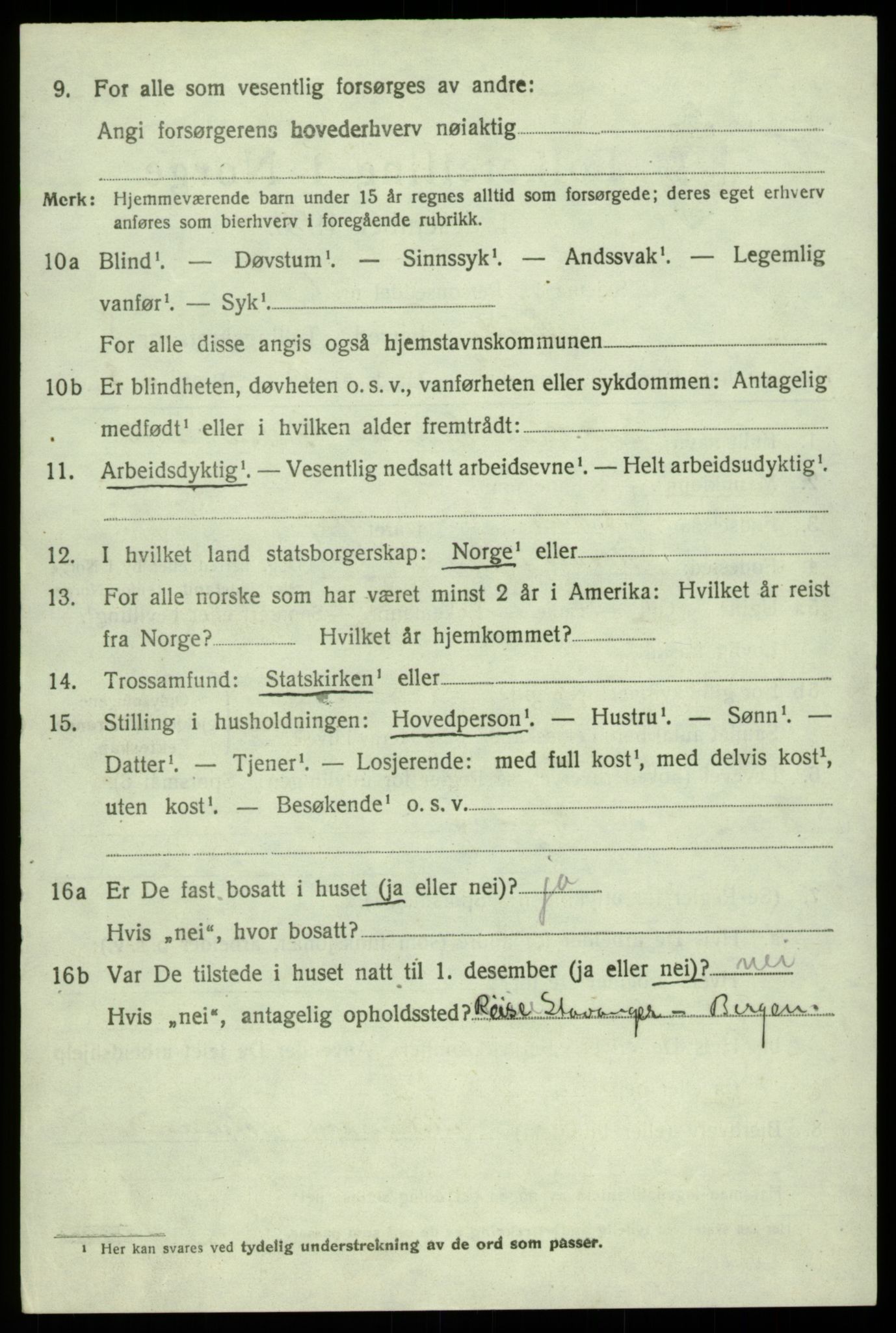 SAB, 1920 census for Sund, 1920, p. 5290