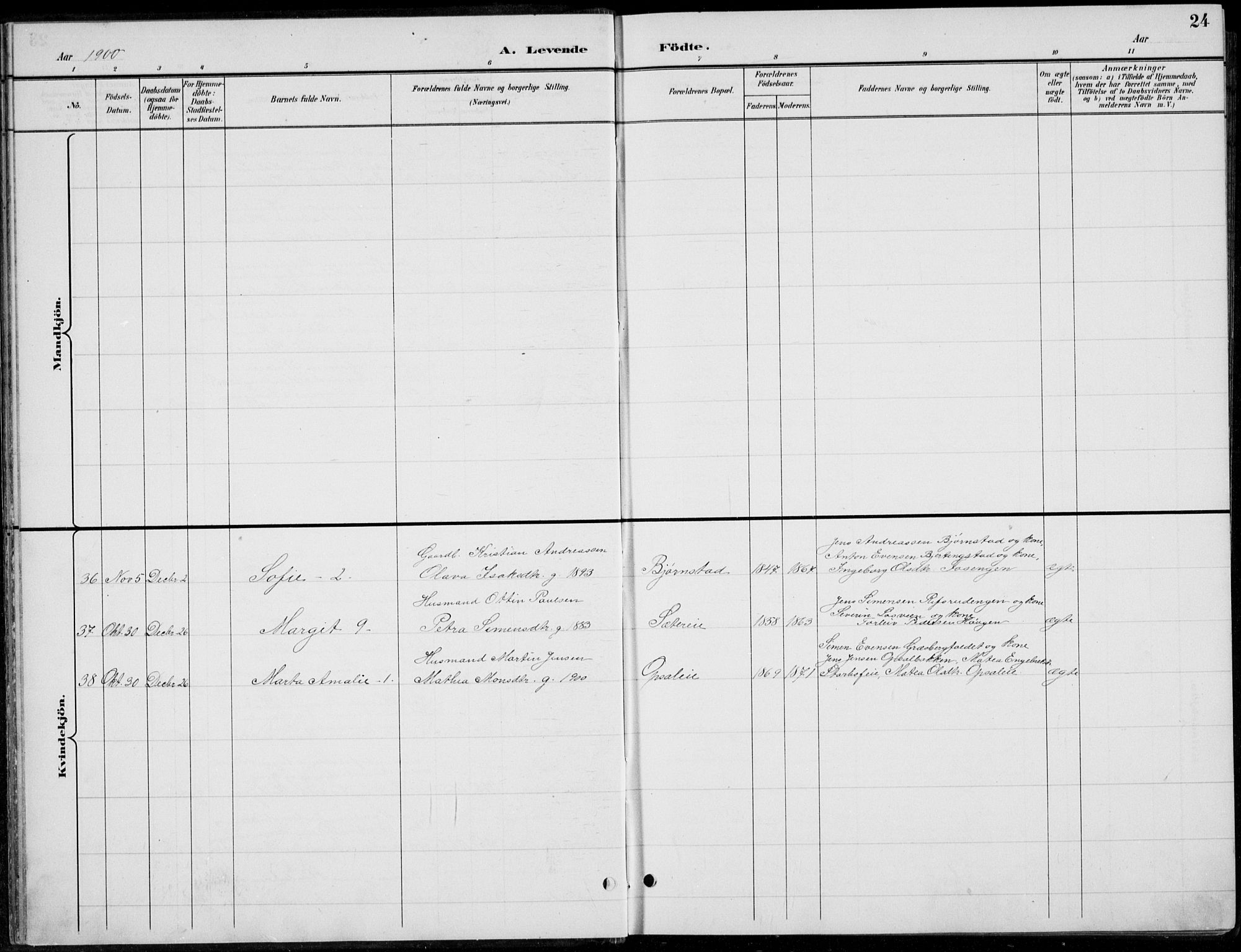 Romedal prestekontor, AV/SAH-PREST-004/L/L0013: Parish register (copy) no. 13, 1896-1937, p. 24