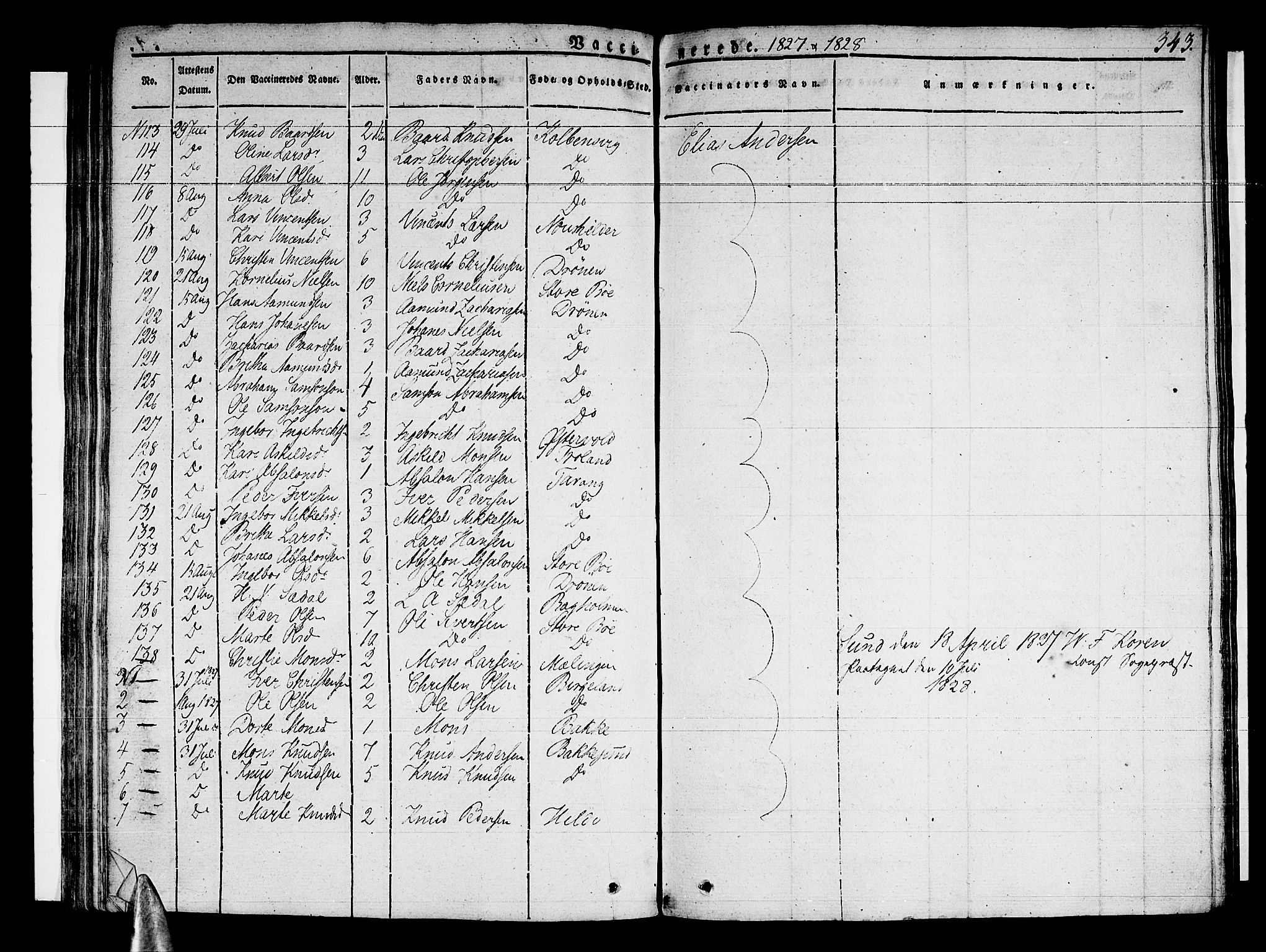 Sund sokneprestembete, SAB/A-99930: Parish register (official) no. A 12, 1825-1835, p. 343