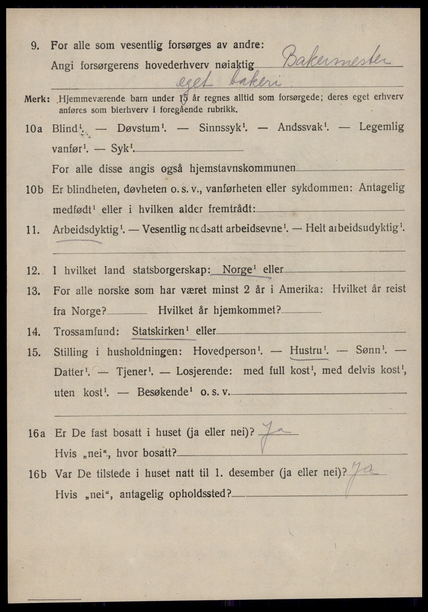 SAT, 1920 census for Ulstein, 1920, p. 2475