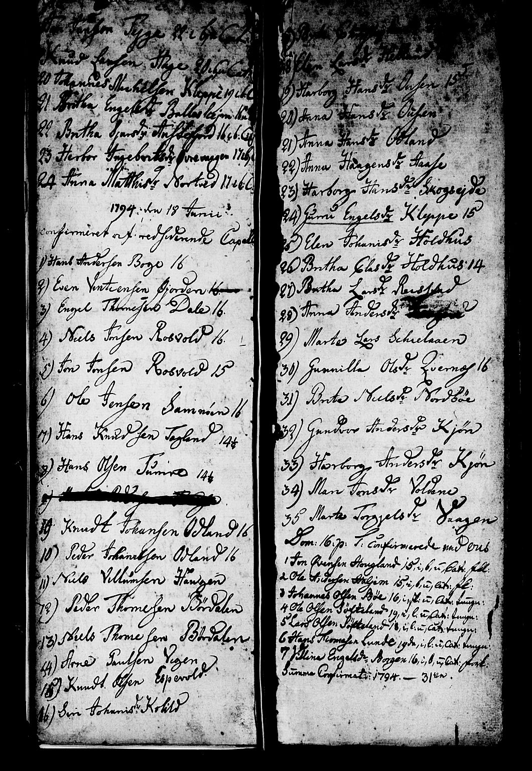 Os sokneprestembete, SAB/A-99929: Parish register (official) no. A 13, 1783-1810, p. 18-19
