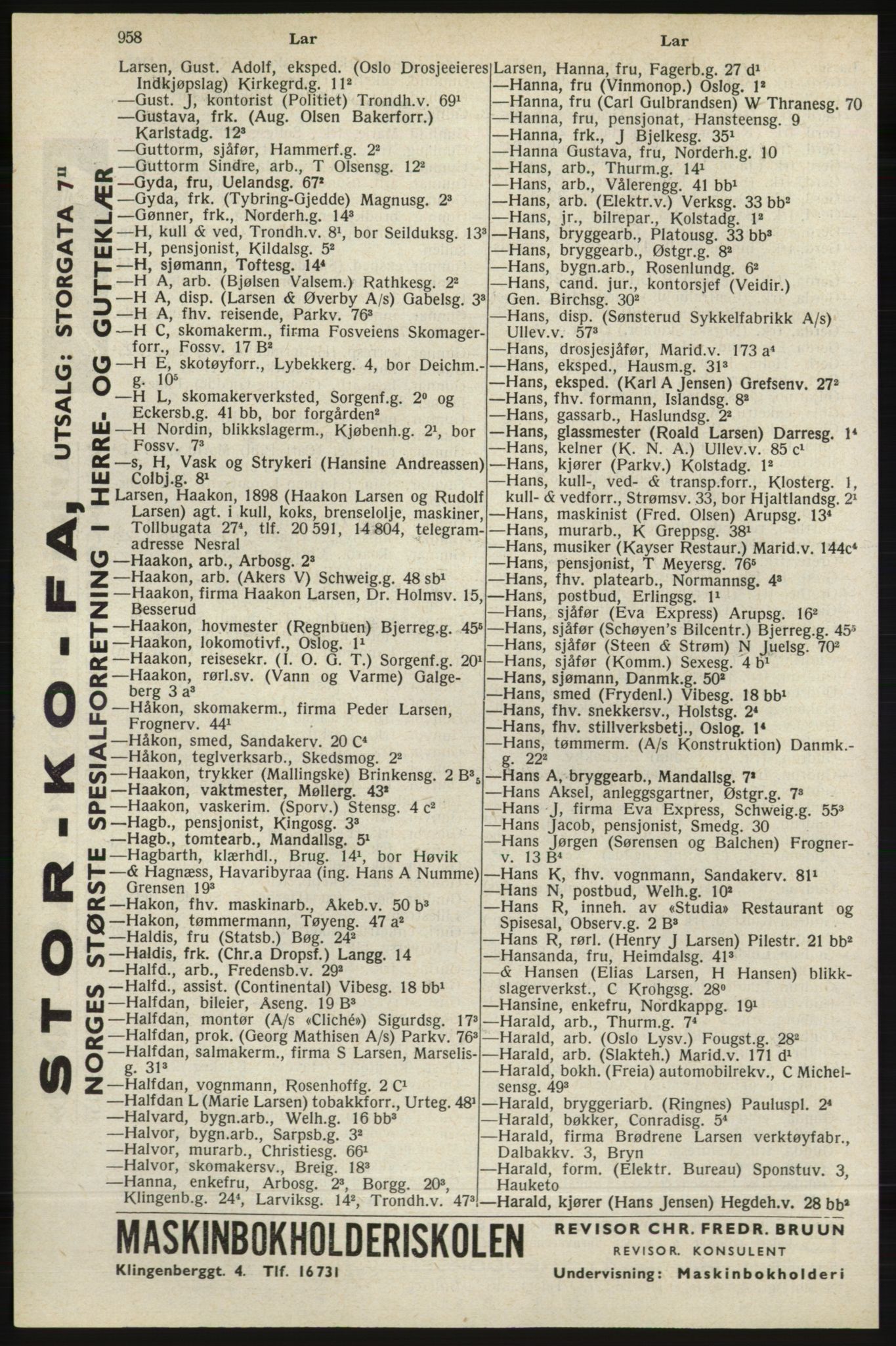 Kristiania/Oslo adressebok, PUBL/-, 1940, p. 976