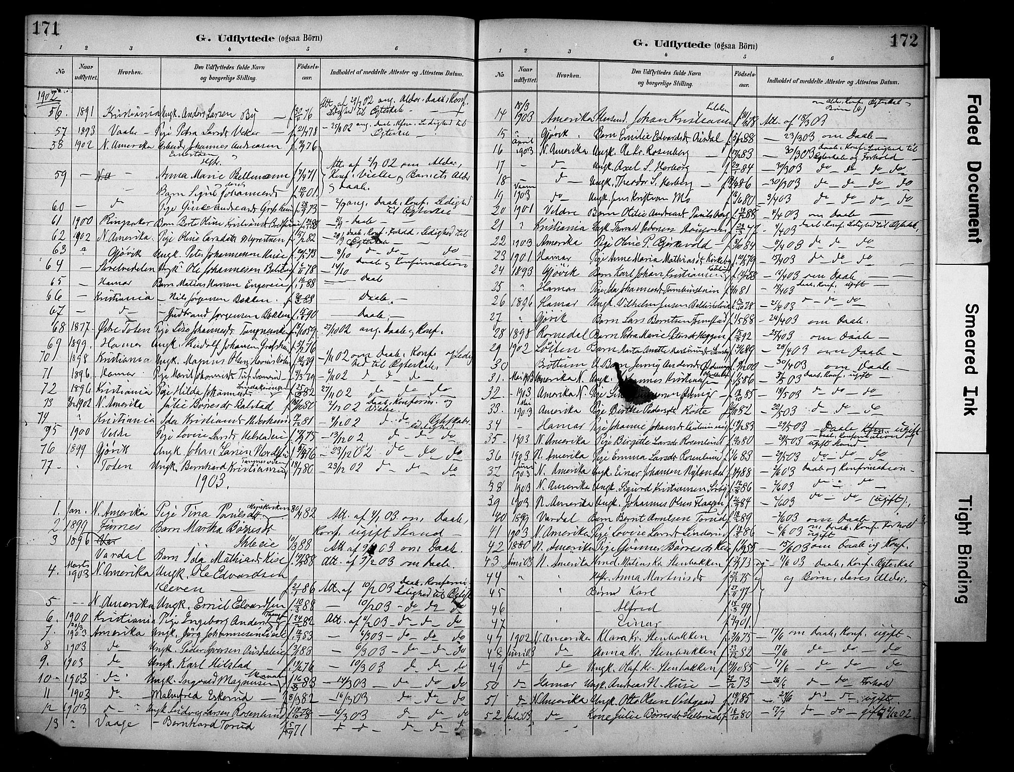 Nes prestekontor, Hedmark, SAH/PREST-020/K/Ka/L0011: Parish register (official) no. 11, 1887-1905, p. 171-172